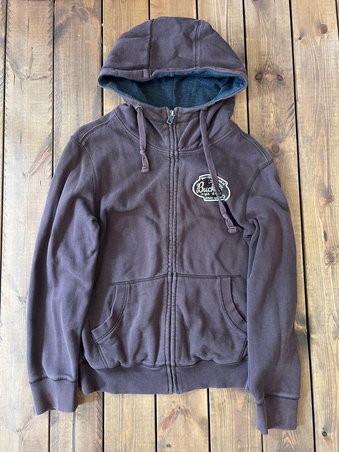 버카루 브라운 로고 후드집업 상품이미지7