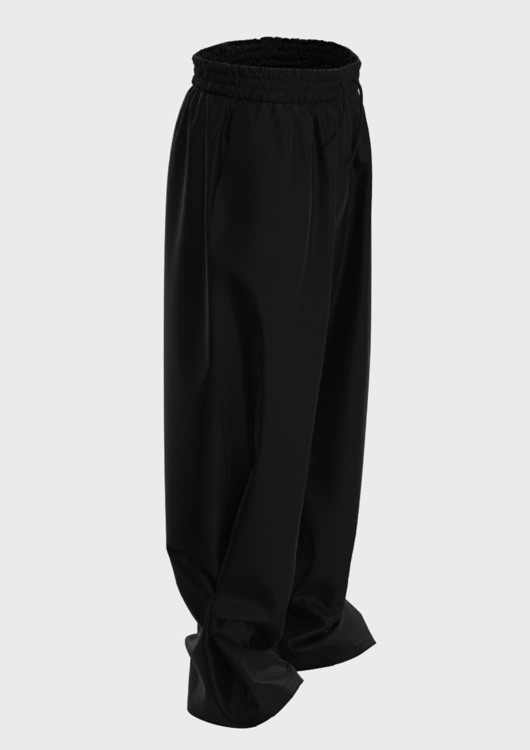 [1]논노드 나일론 라운지 스냅 팬츠 블랙 상품이미지3