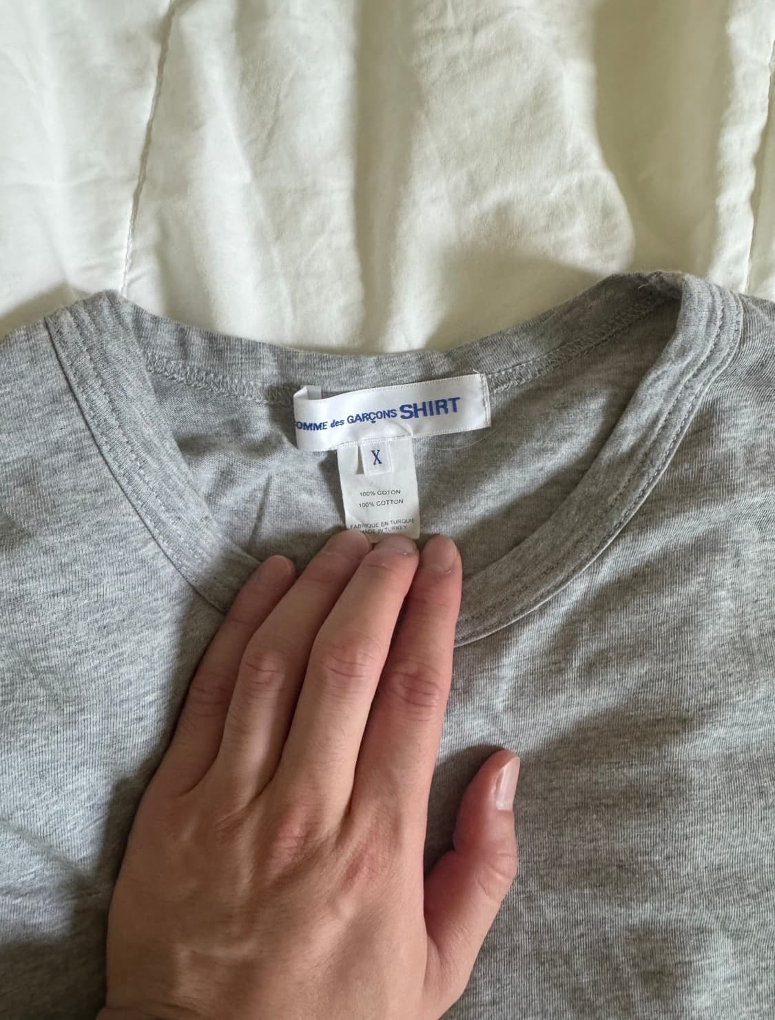 꼼데가르송 셔츠 그레이 롱슬리브 XL 상품이미지3