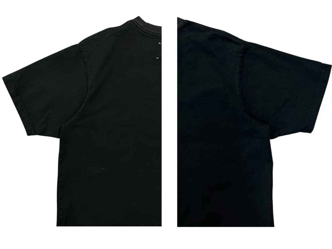 메종 마르지엘라 펀칭 반팔 티셔츠 블랙 46 #csz2033 상품이미지8