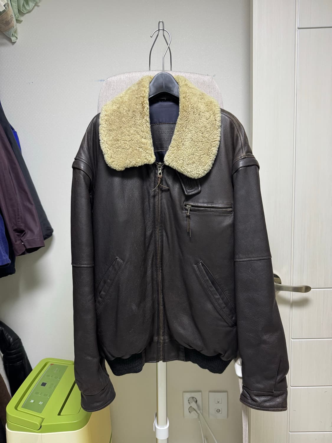 BMW 레더 봄버자켓 (엘크스킨) 상품이미지5