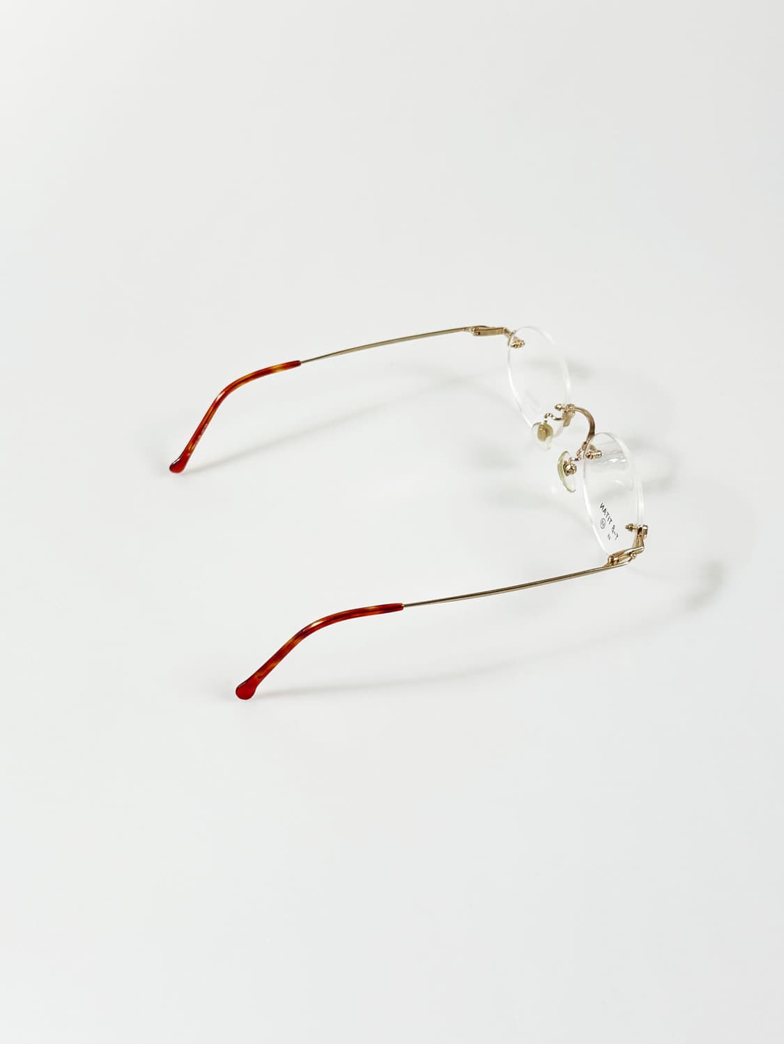 F.VERGANO 골드 티타늄 무테 오벌 프레임 빈티지 안경 상품이미지4