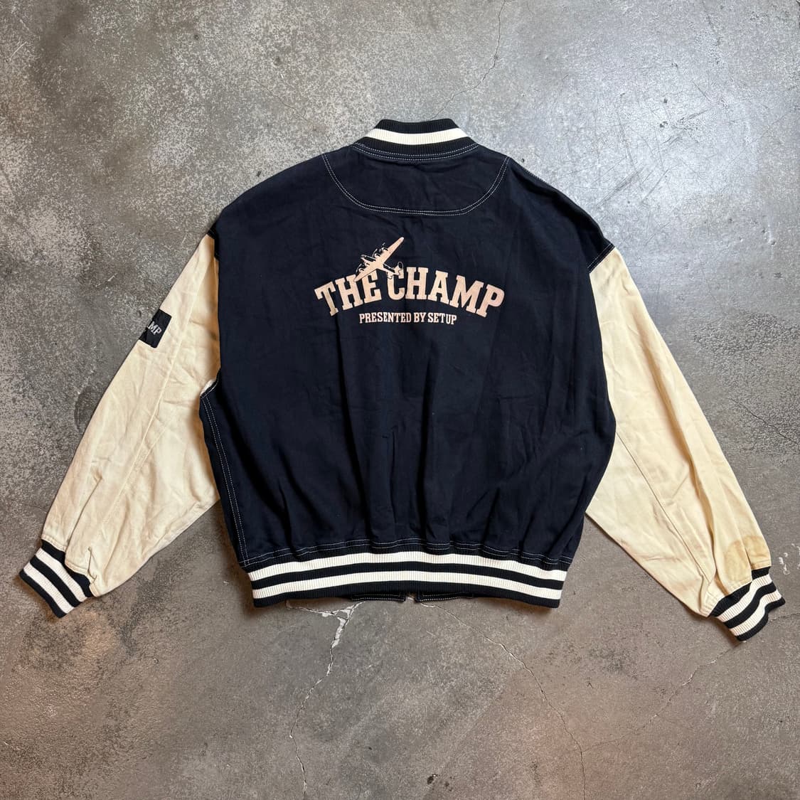 Set up 코튼 바시티 자켓 상품이미지4