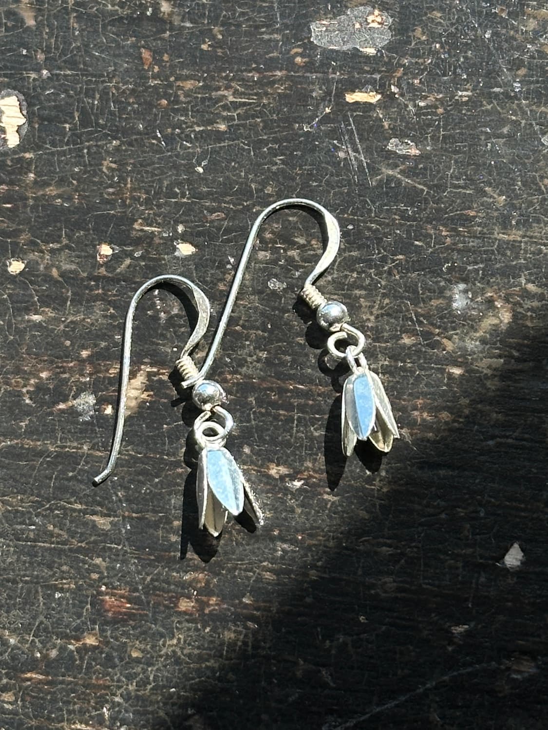 Dainty Tulip Bud Drop 925 Silver Hook Ea 상품이미지1