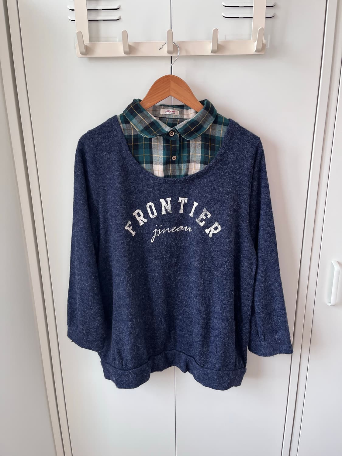 Musk 너드 셔츠 레이어드 니트 티셔츠 상품이미지8