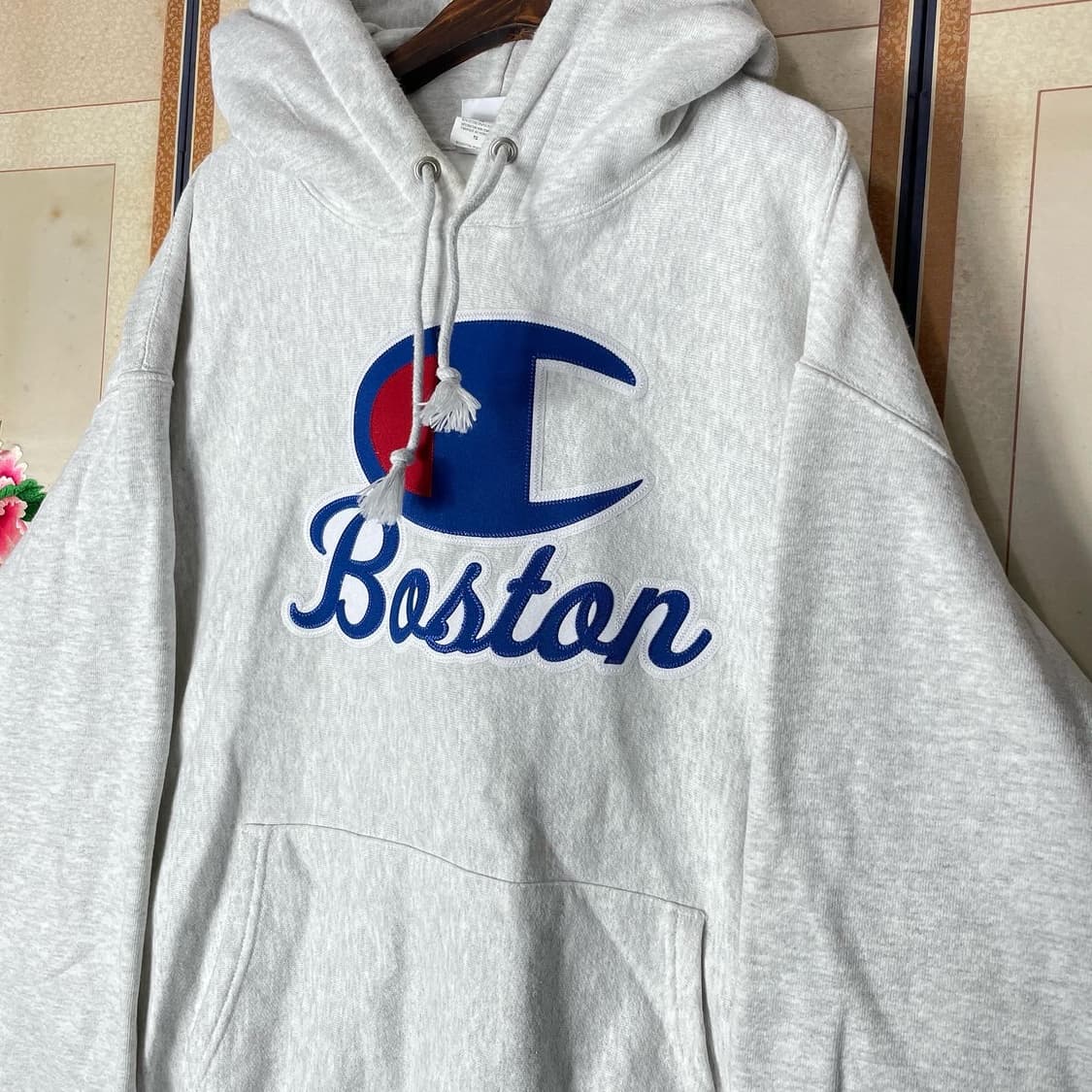 챔피온 리버스위브 빅로고 후드티 상품이미지2