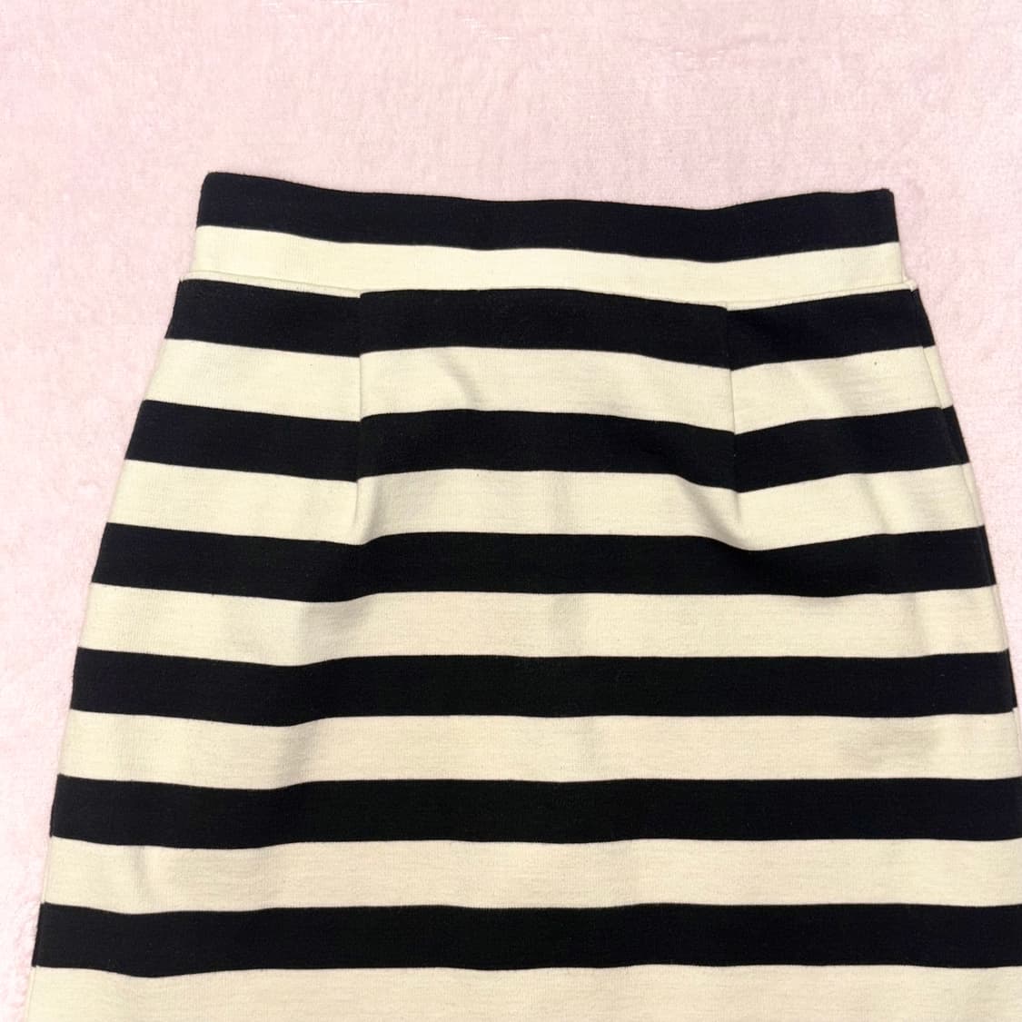 스트라이프 코튼 미디 스커트 상품이미지2