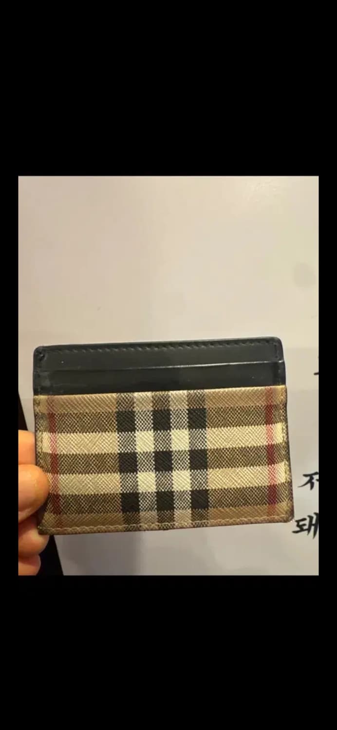 버버리 체크 카드지갑 진품싸게 판매해요 상품이미지1