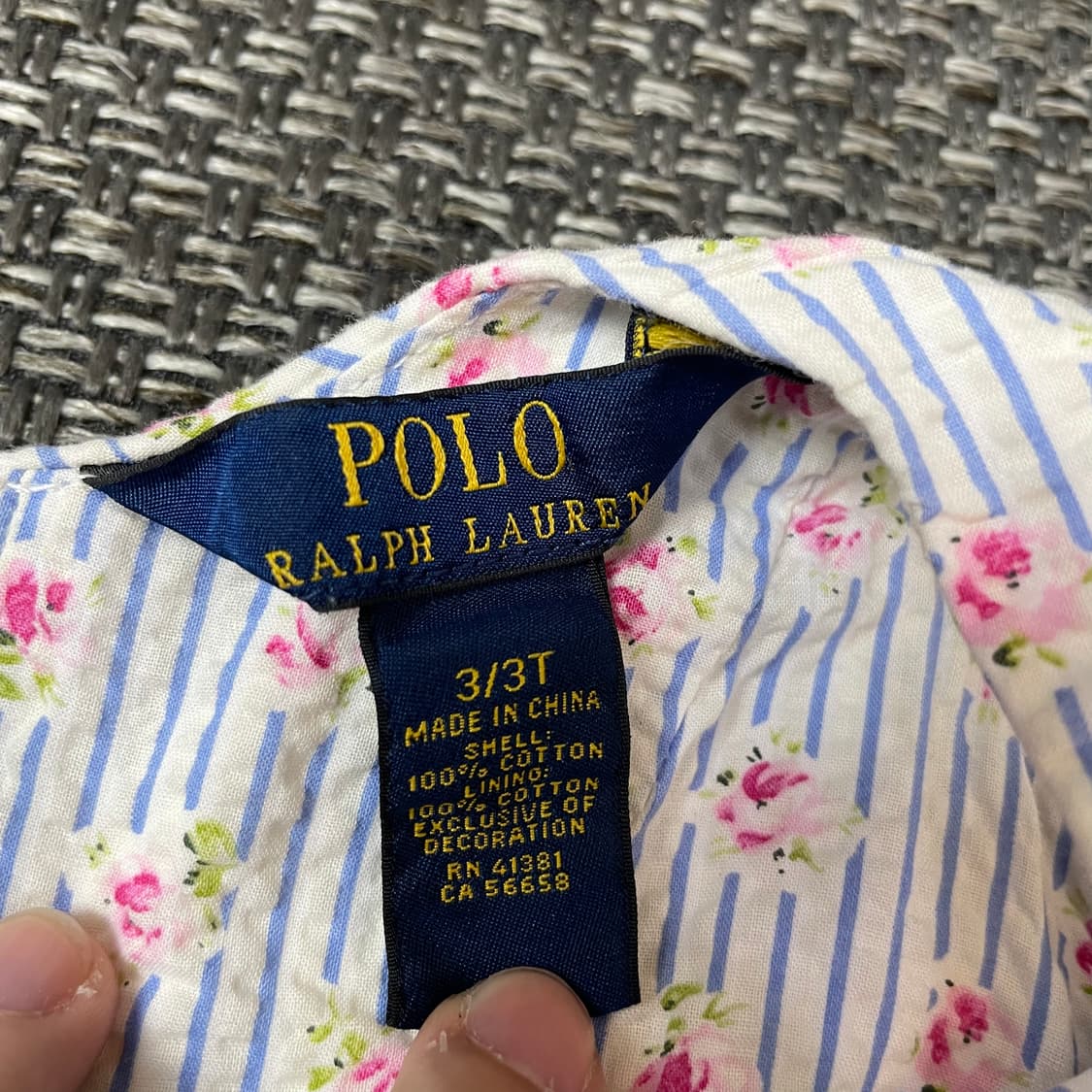 폴로랄프로렌 키즈 플라워패턴 스카이블루 스트라이프 롱 원피스 3T 상품이미지4