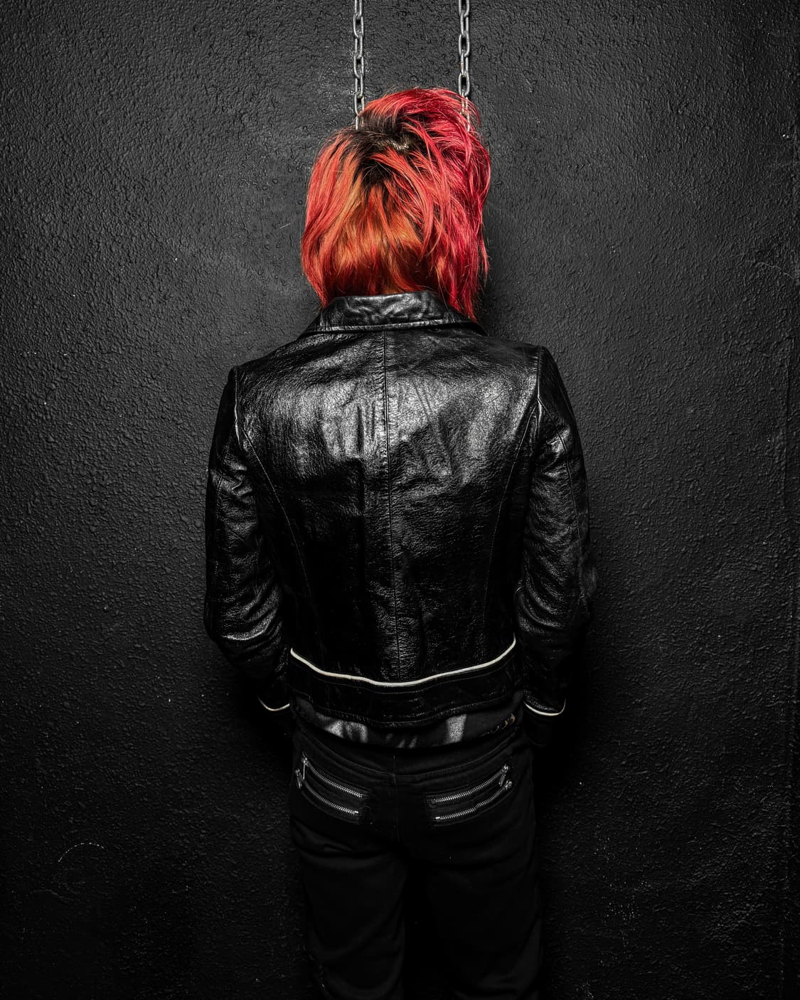 Black Double Leather Jacket 상품이미지5