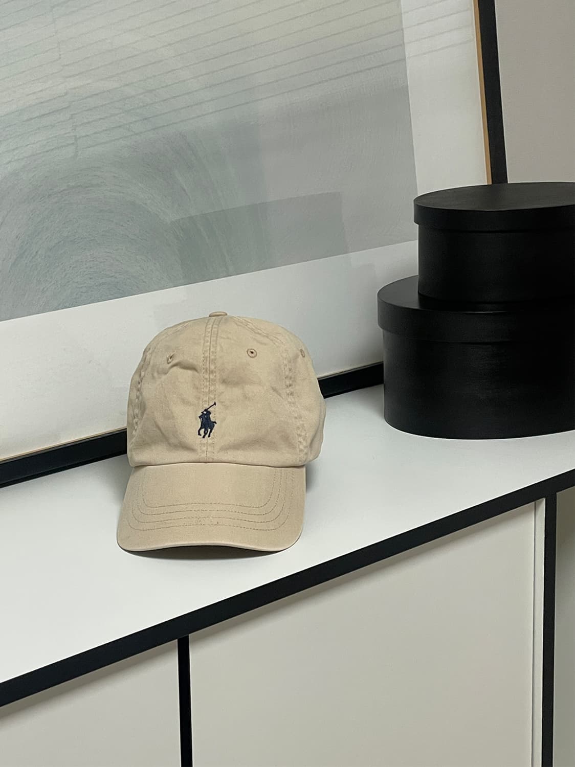 폴로 베이지 볼캡 상품이미지1