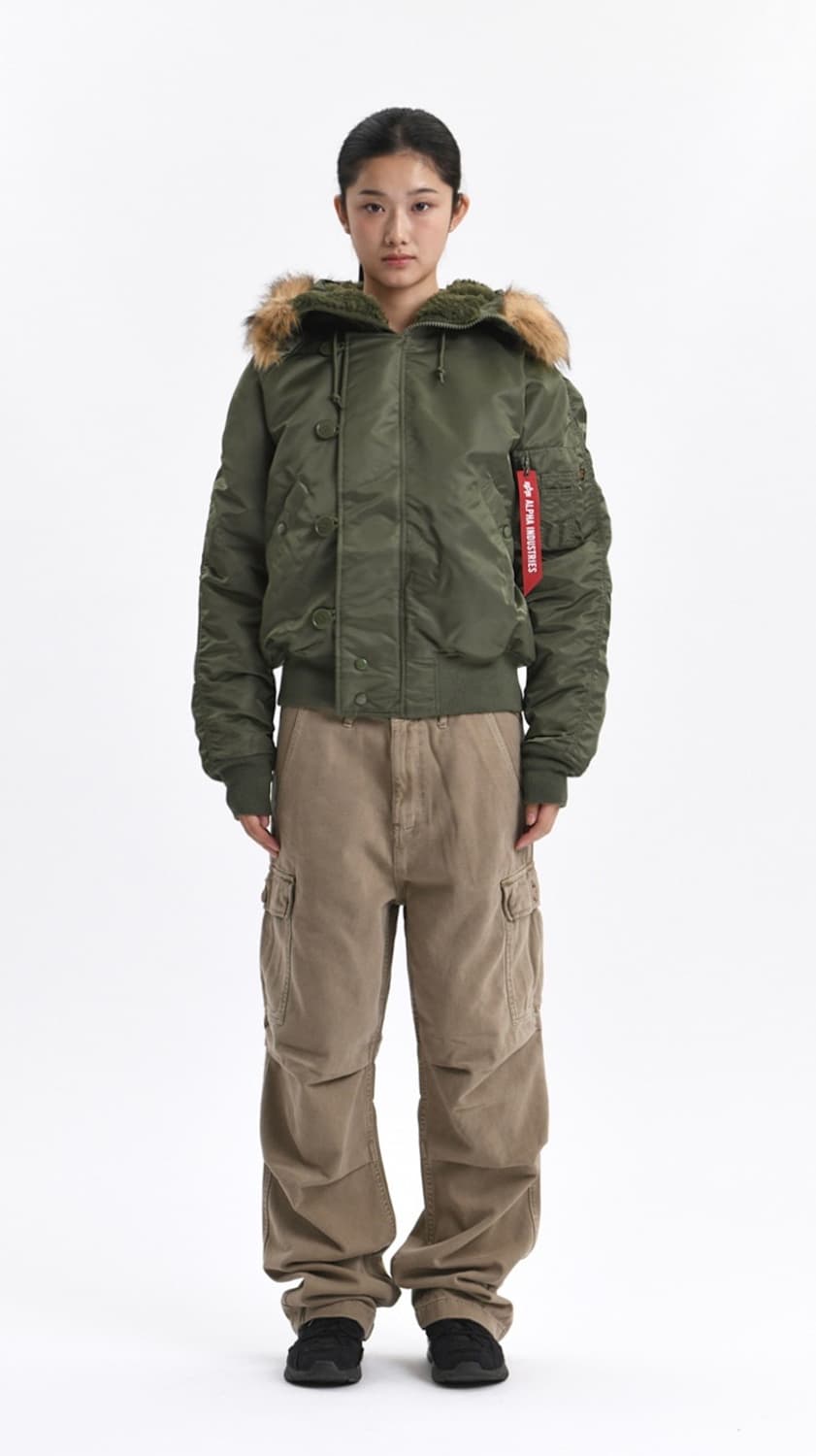 [새상품] N-2B SHORT WAIST PAKA SEIGE 상품이미지4