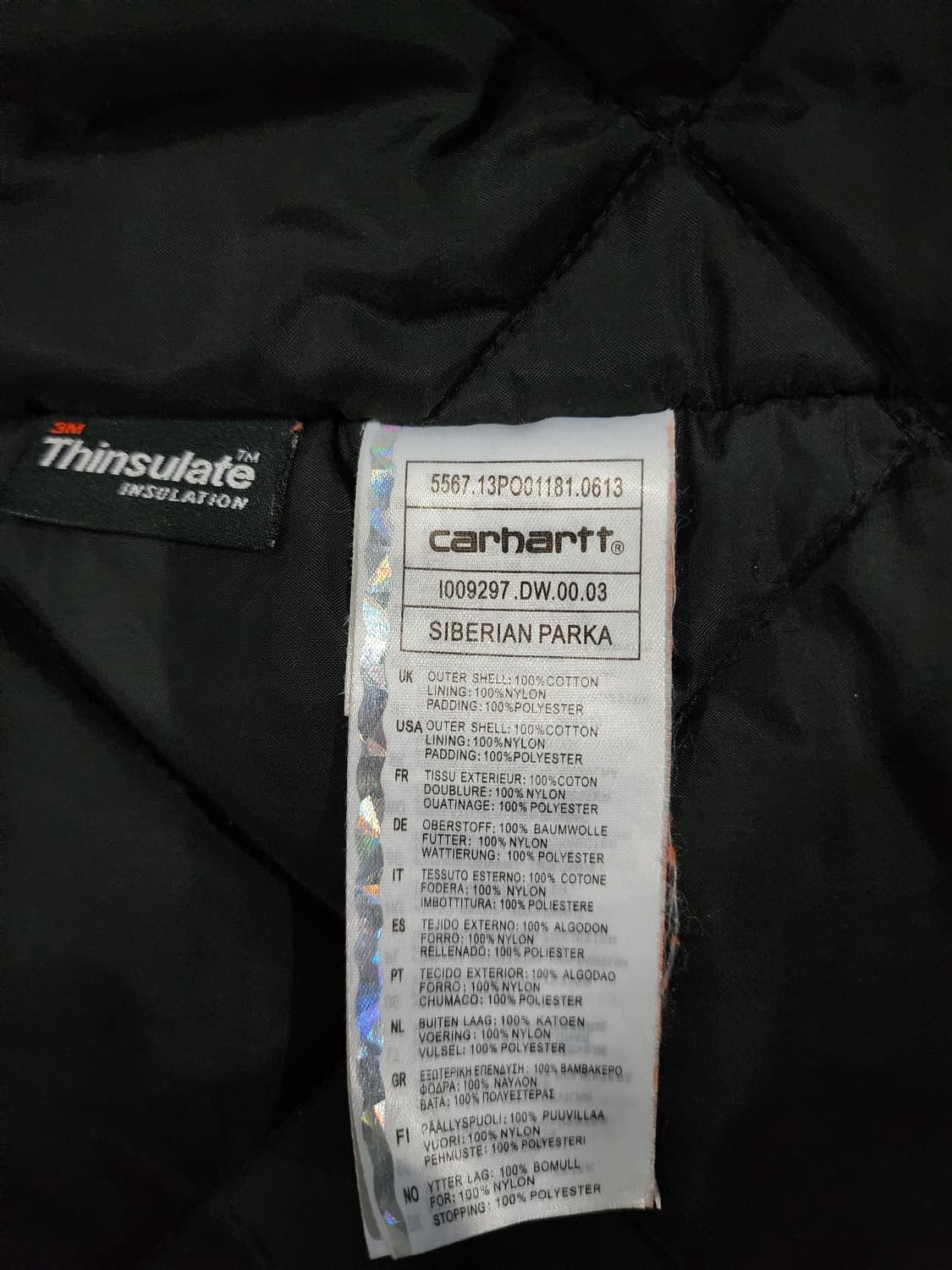 칼하트 시베리안 카모플라쥬 카모 파카 S 상품이미지8