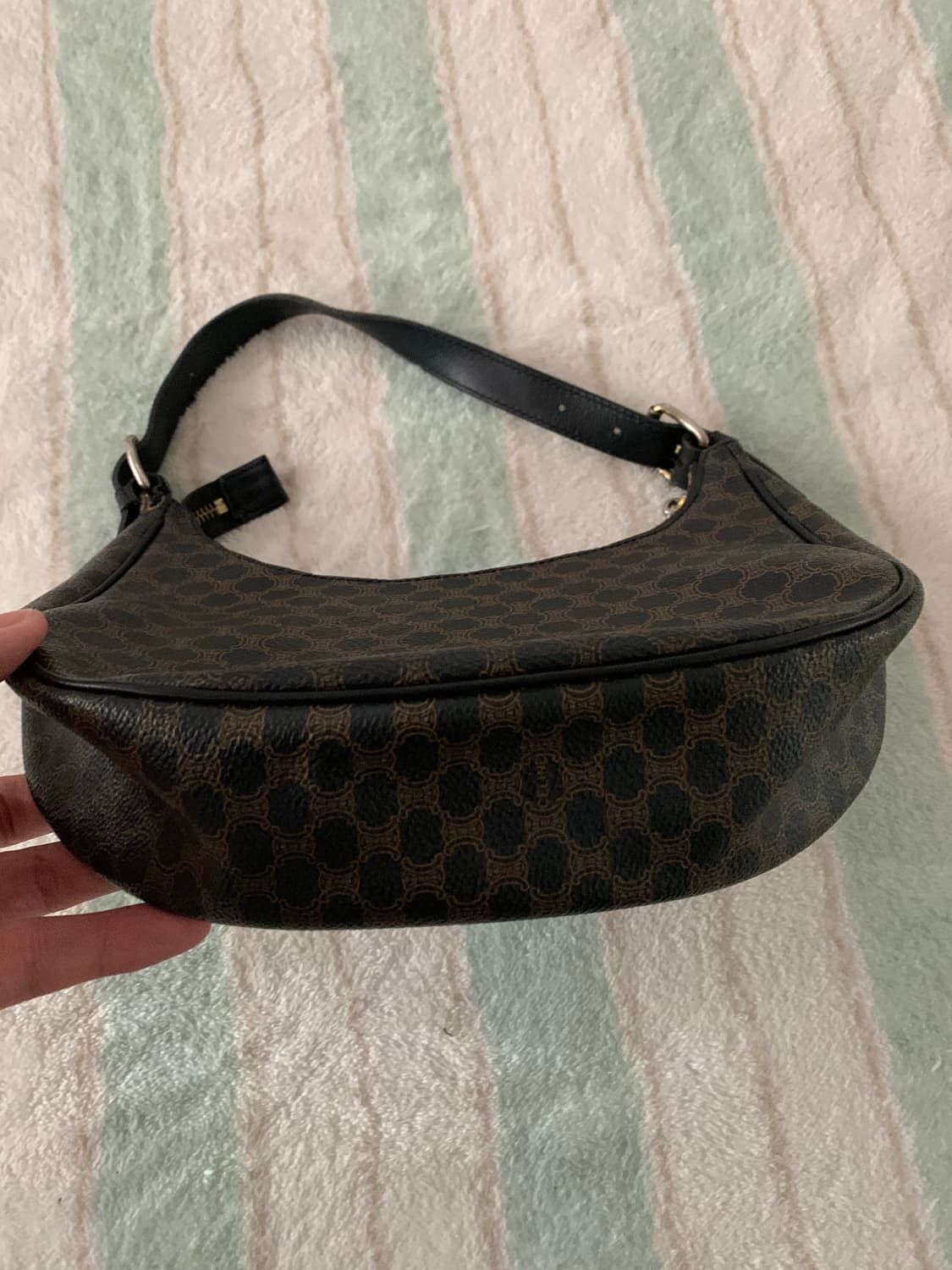 셀린느 호보백 가방 블랙 바게트백 빈티지 마카담 상품이미지5