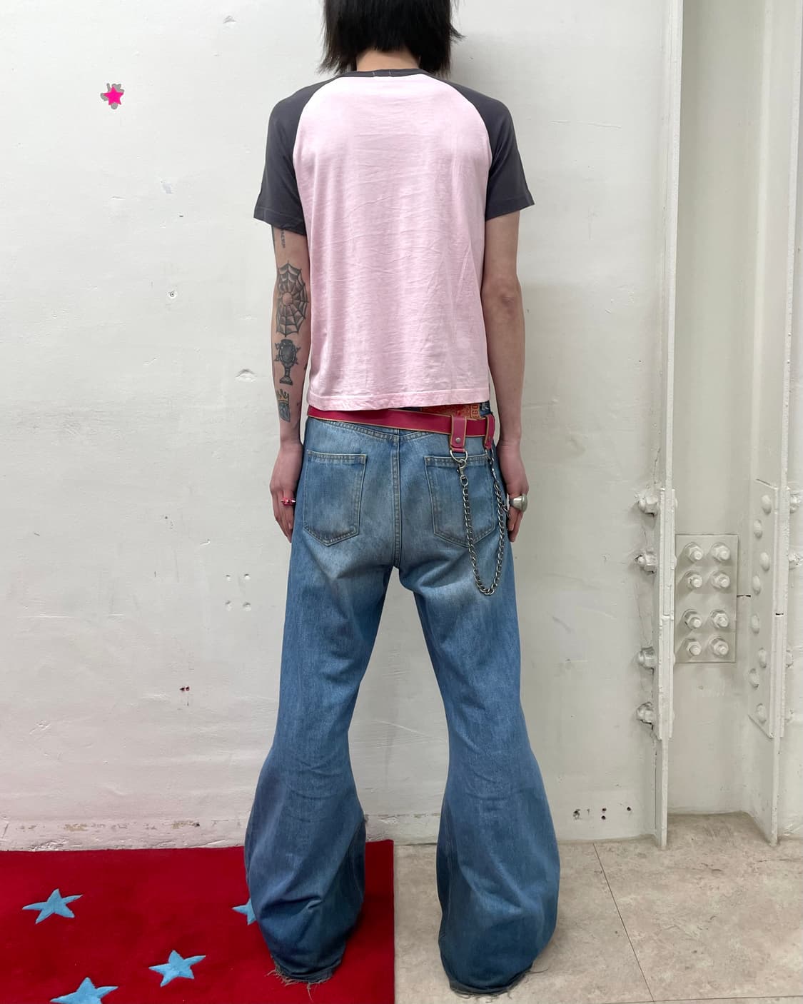 75 Glossy leopard print pink T-shirt 상품이미지4