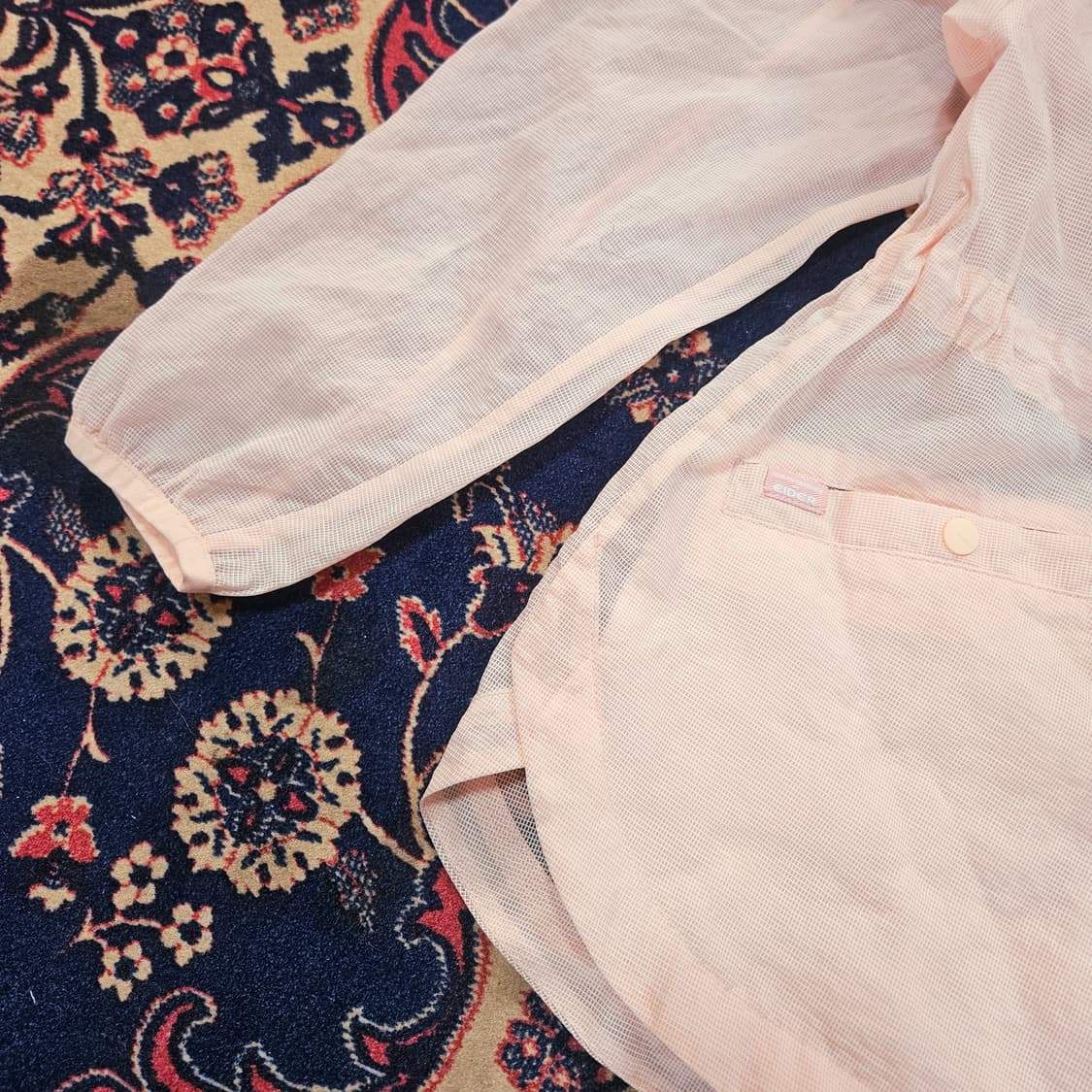 아이더(Eider) 23ss 핑크 허리 스트렙 초경량 바람막이 상품이미지4