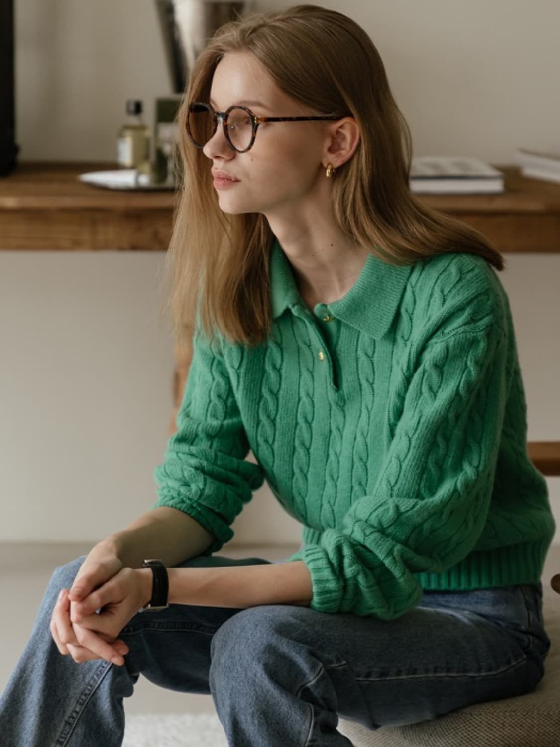 틸아이다이 케이블 카라니트 상품이미지2