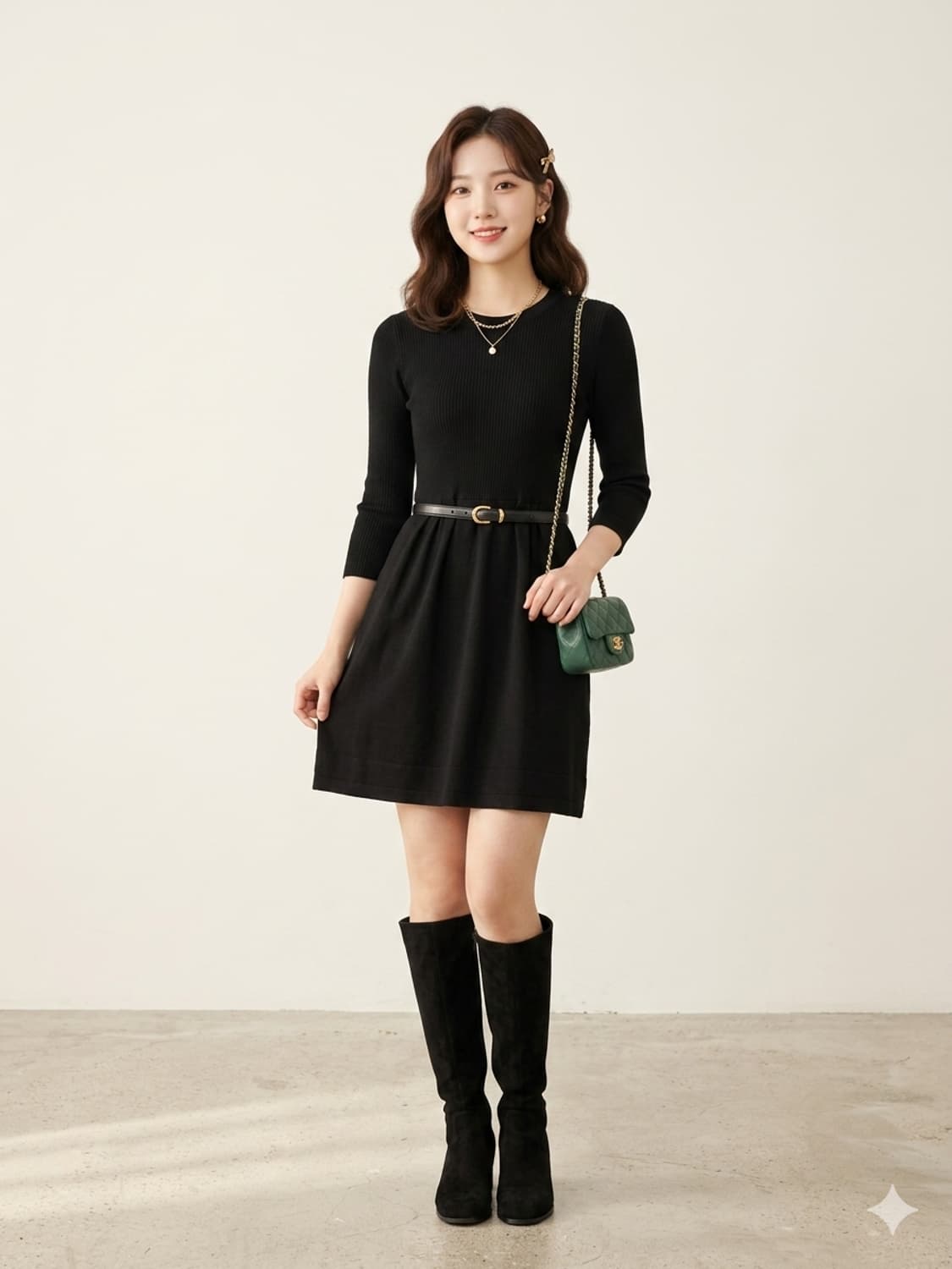 띠어리(Theory) HANNYI 블랙 울 혼방 지퍼 원피스 상품이미지1