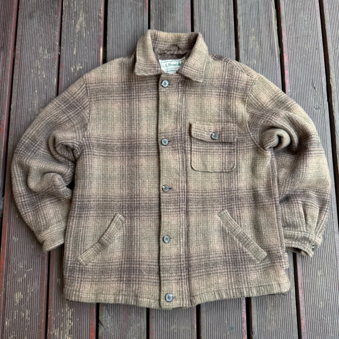 LLBean 체크 울자켓 상품이미지1