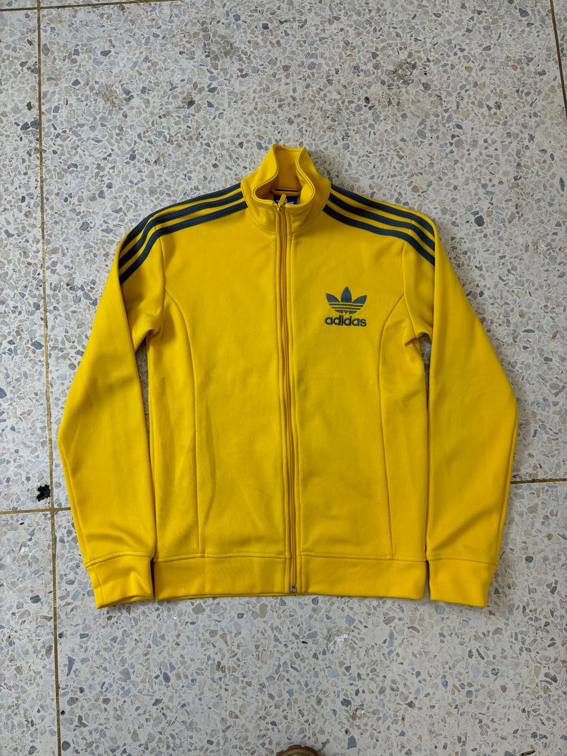 90s'Adidas 옐로우 삼선 집업 상품이미지5