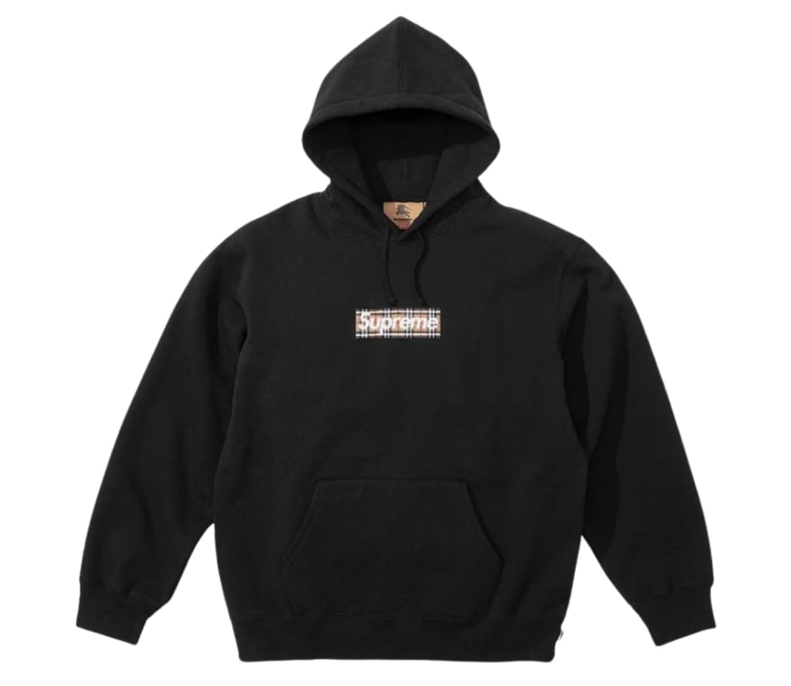 슈프림 X 버버리 박스로고 후드티 블랙 M 정품 상품이미지1