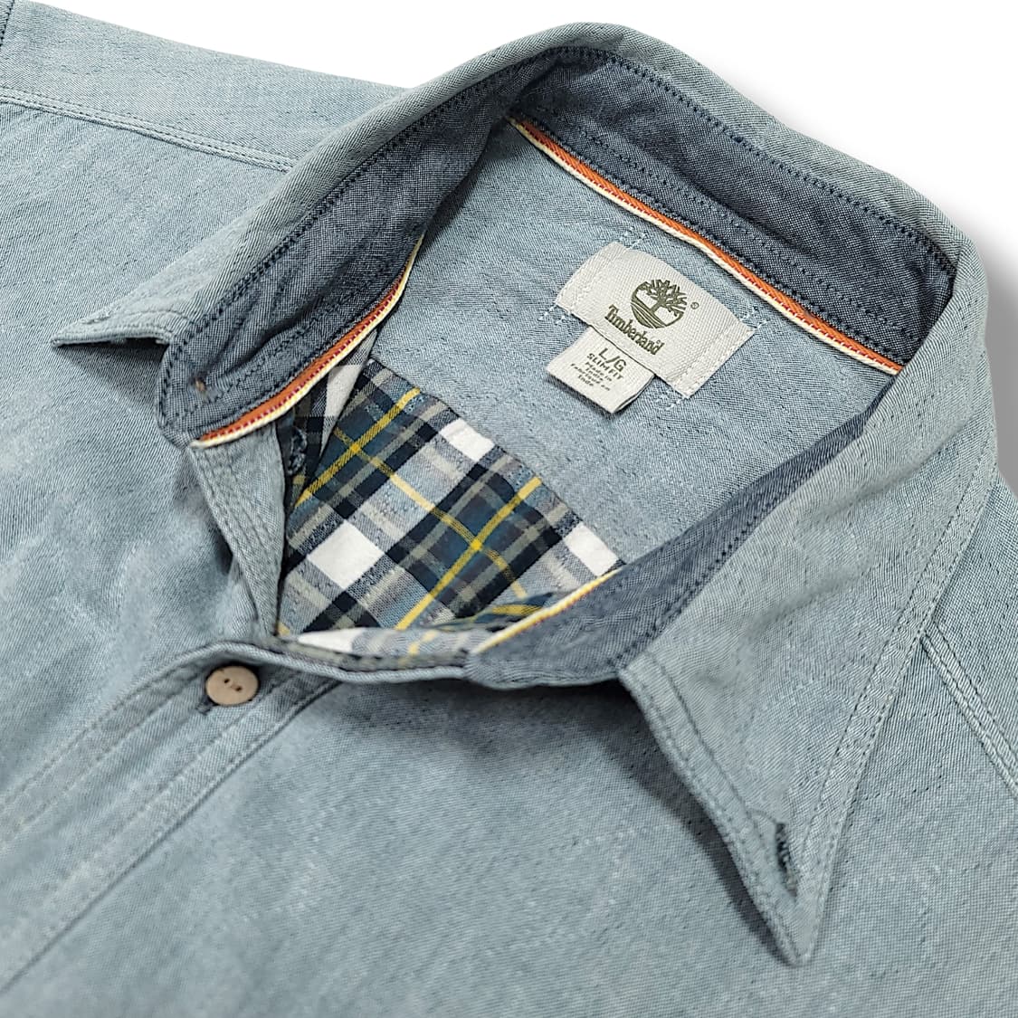 [L] 팀버랜드 라이트블루 샴브레이 롤업 긴팔셔츠 상품이미지8