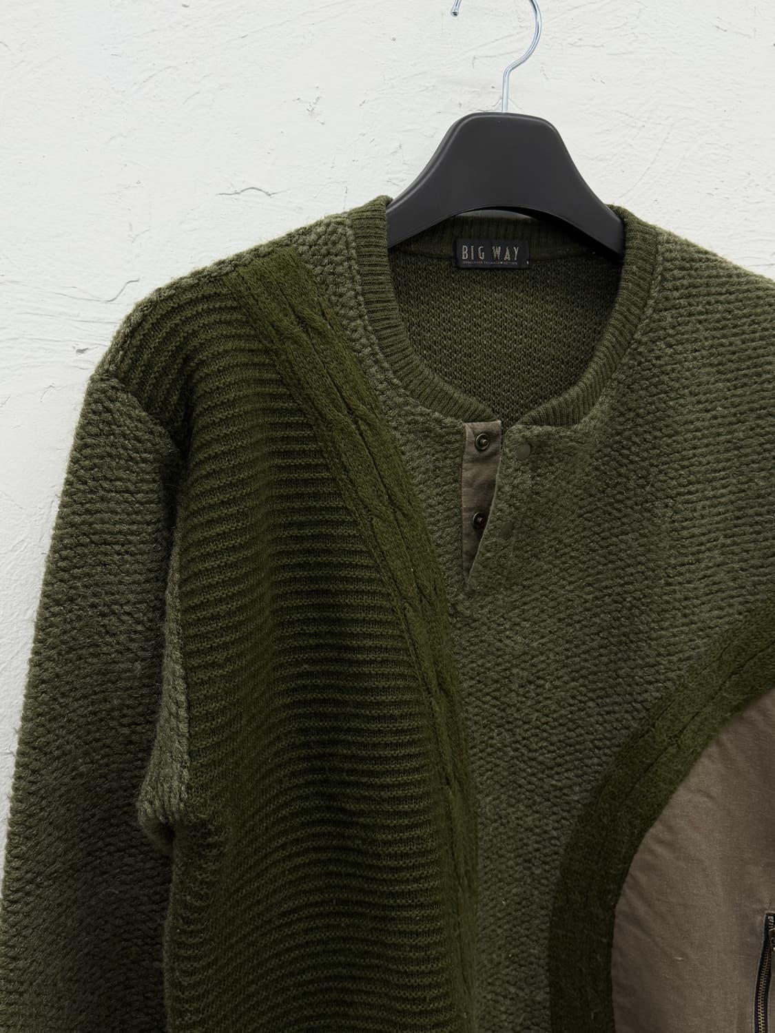 big way 믹스드 헨리넥 니트 상품이미지2