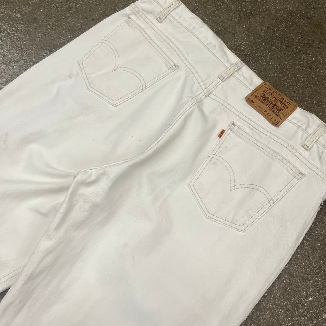 90s USA Levis560 화이트진 (41“) 상품이미지2