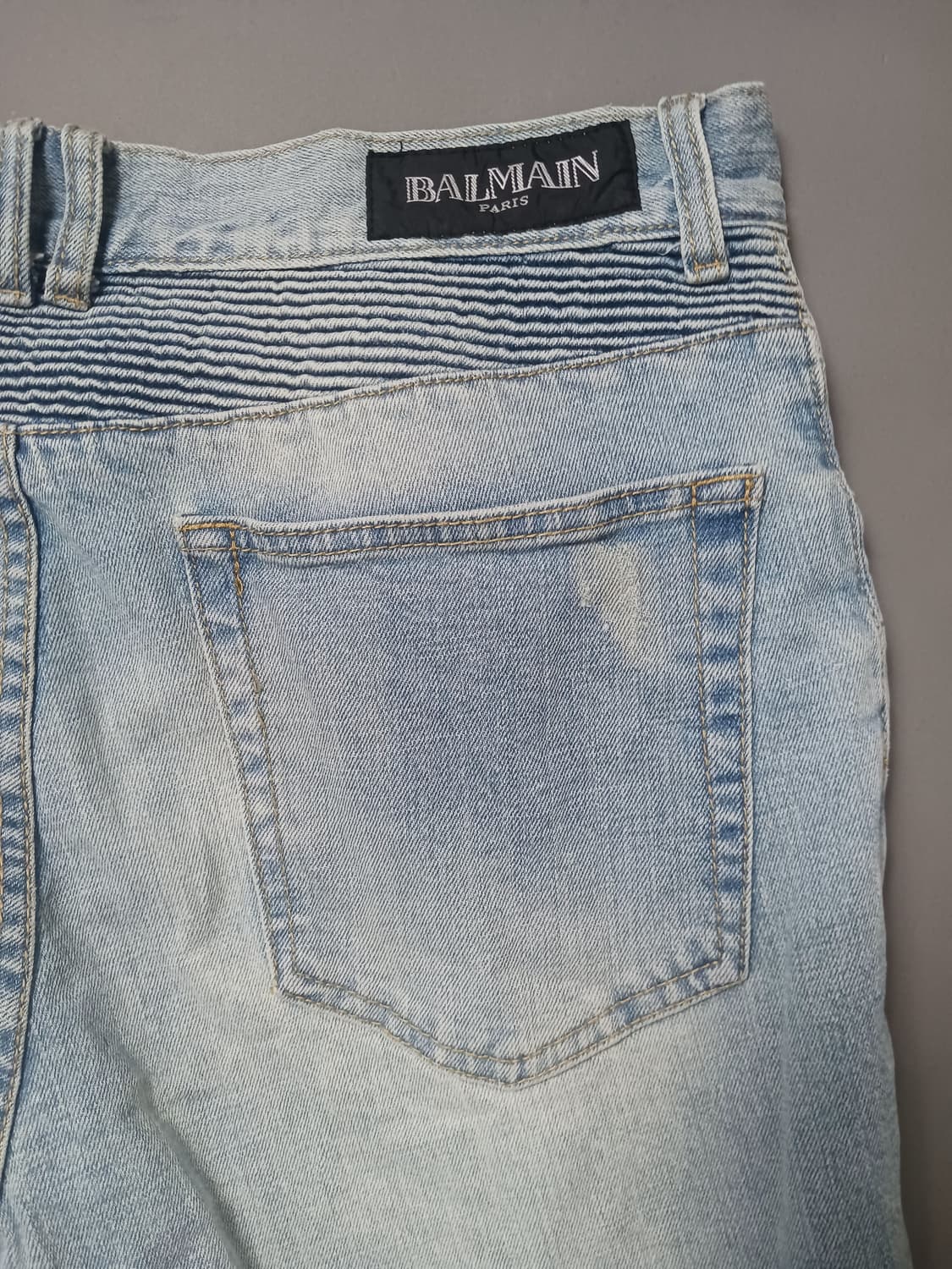 [36] 발망 연청 스크래치 바이커진 청바지 상품이미지9