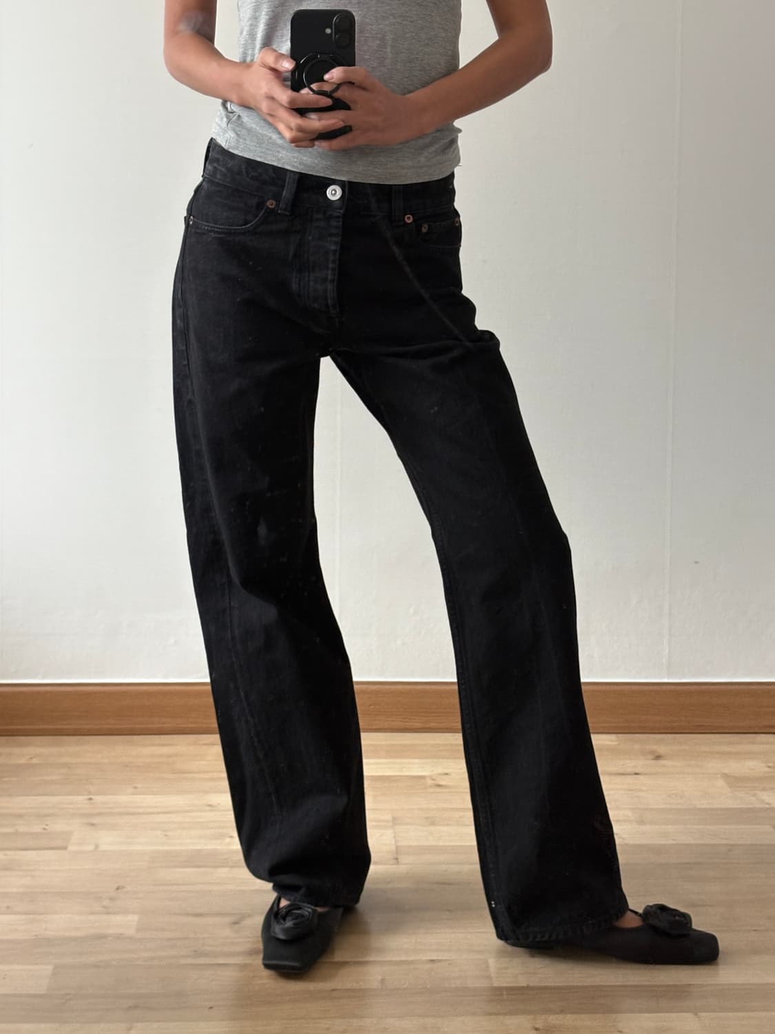 아워레가시 블랙 데님팬츠 상품이미지1