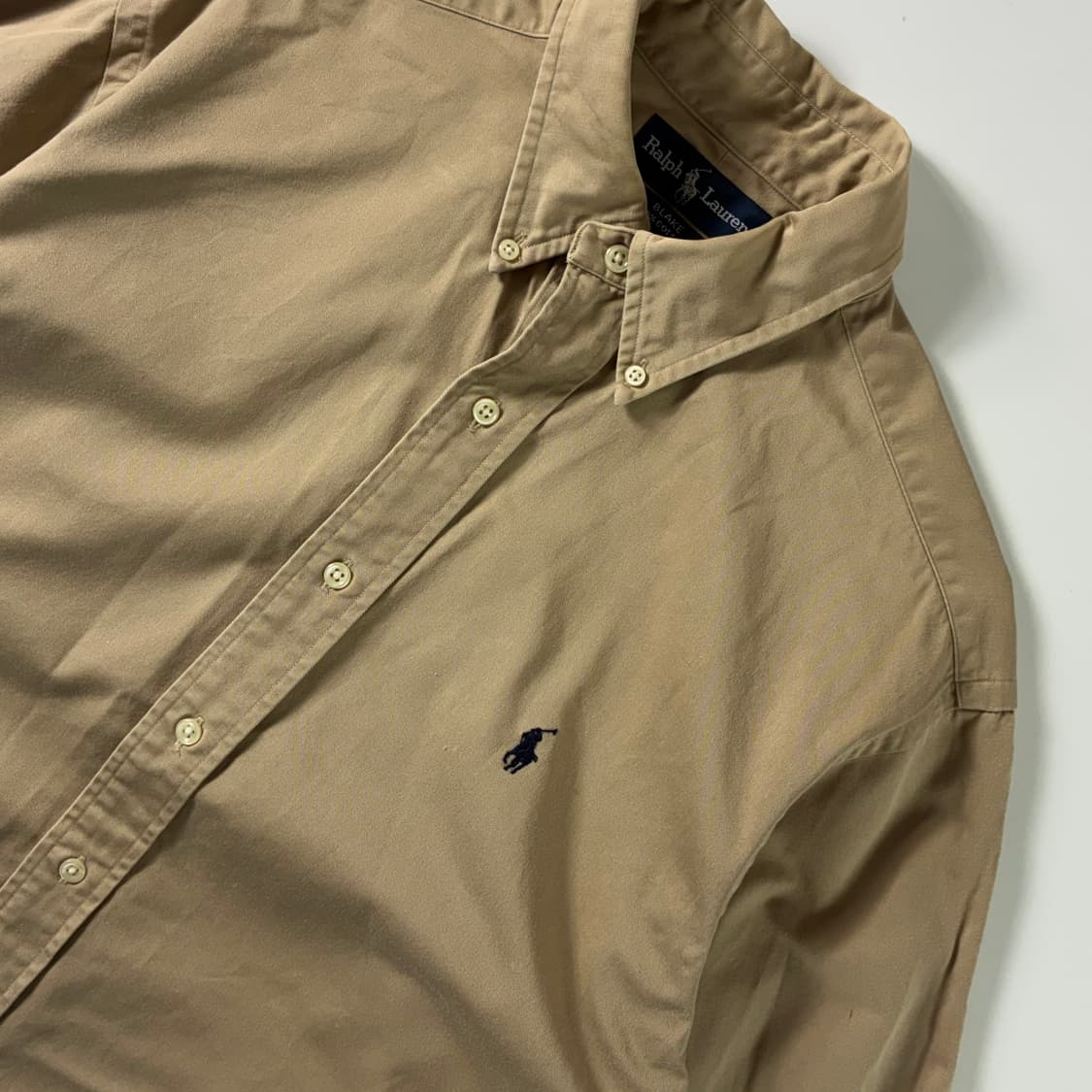 Polo  폴로 랄프로렌 자수 코튼 베이지 셔츠  상품이미지3