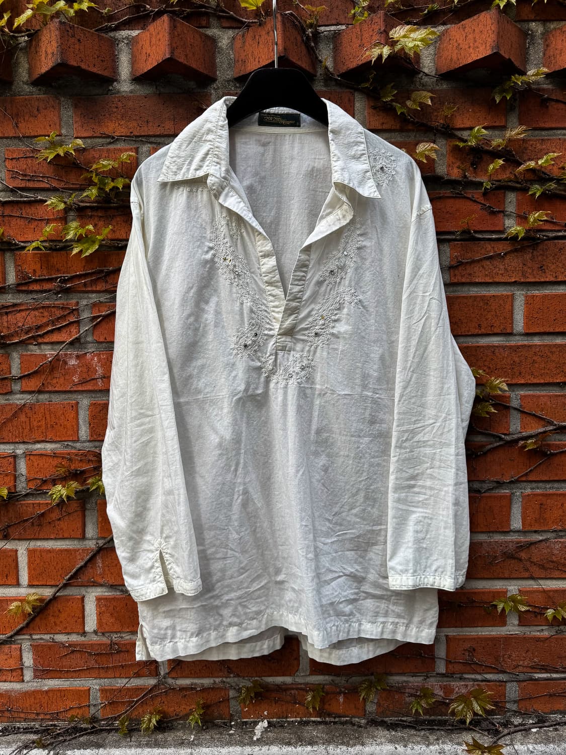 Vintage Embroidery Pullover Shirt  상품이미지5