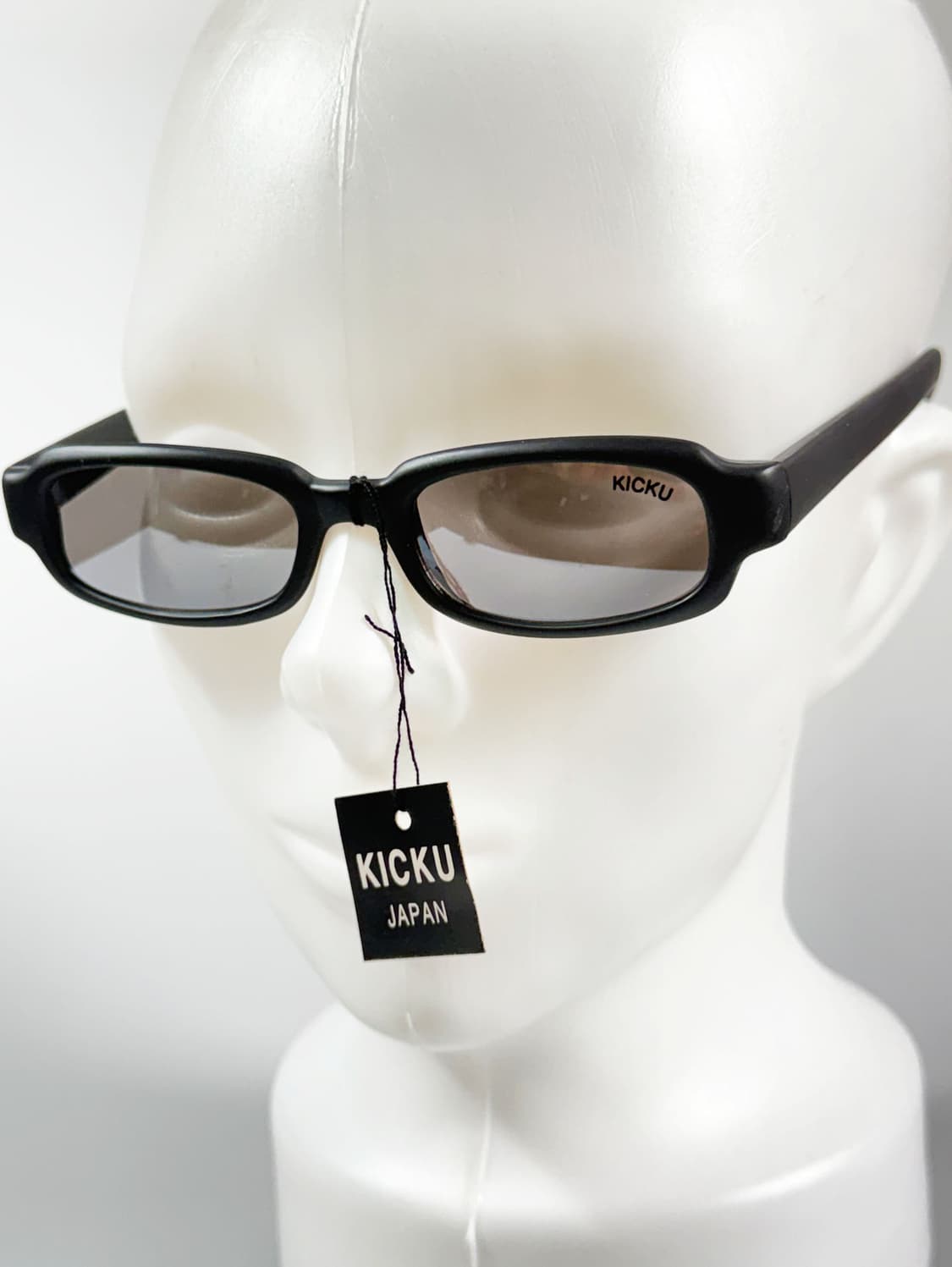 90s KICKU JAPAN 맷블랙 스퀘어 뿔테 빈티지 선글라스 상품이미지6