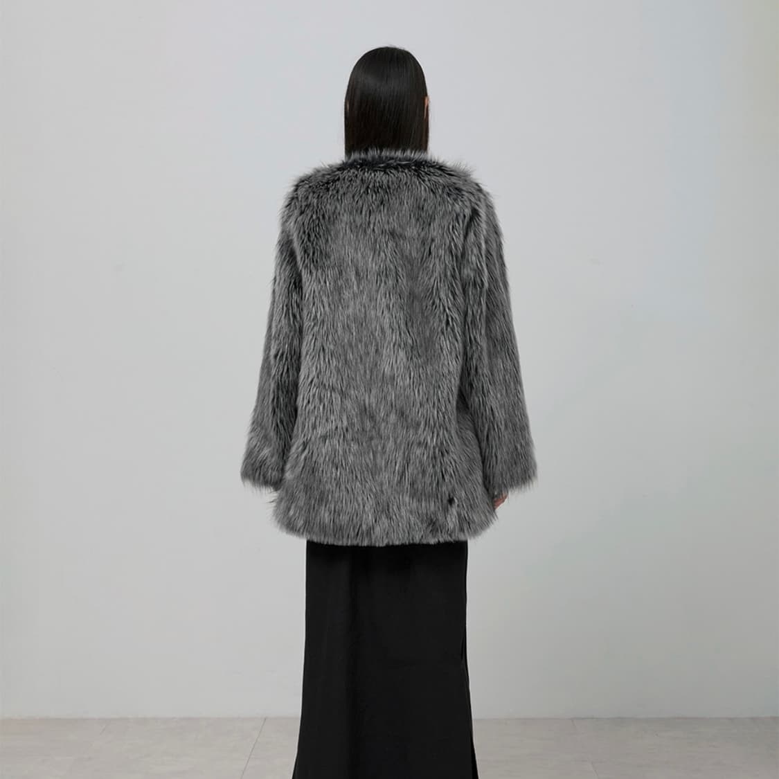 Fur Jacket (FL-046_Charcoal) 상품이미지2