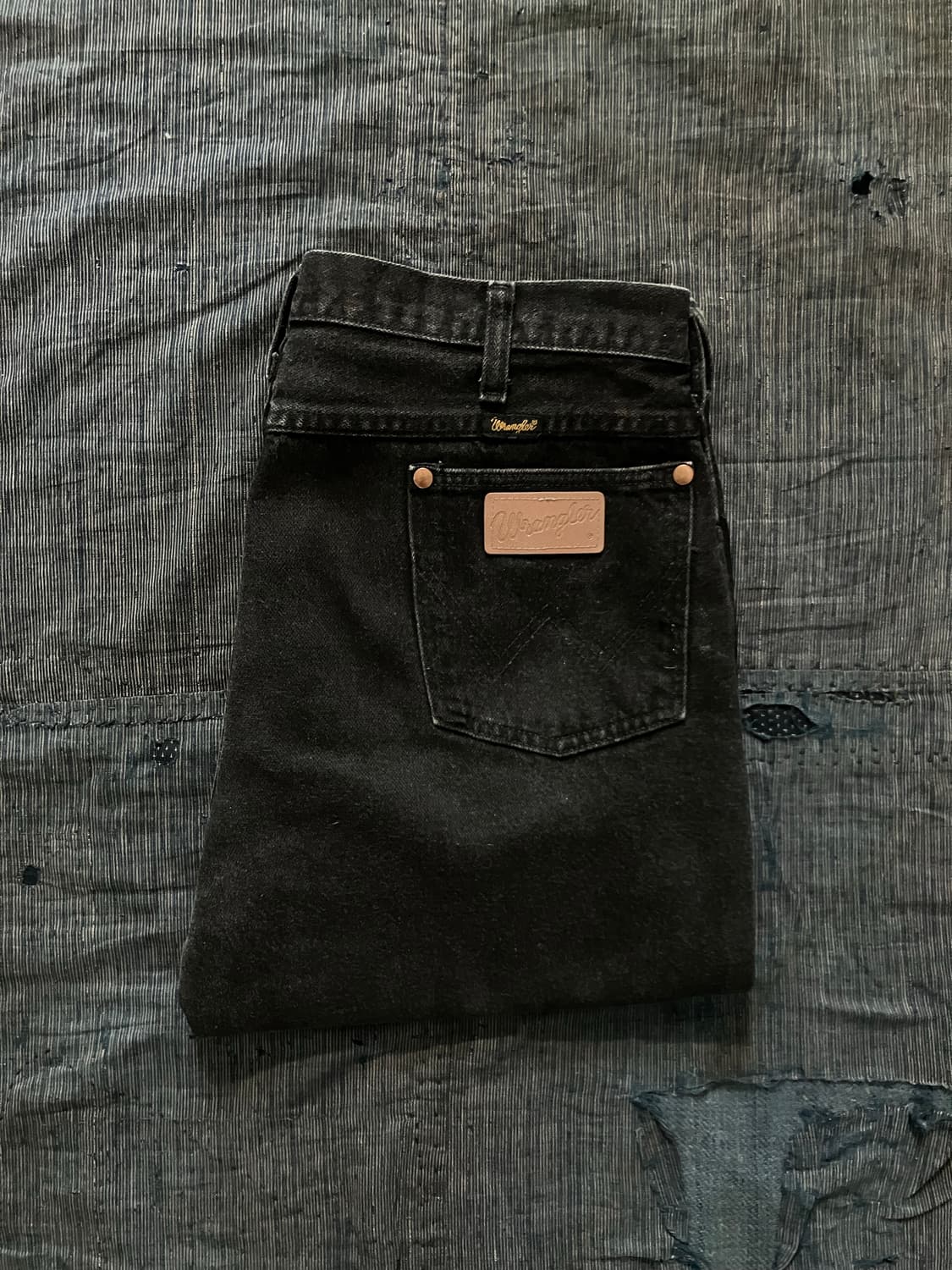 🇺🇸 90s USA 빈티지 랭글러 936WBK 블랙 데님 팬츠 상품이미지1
