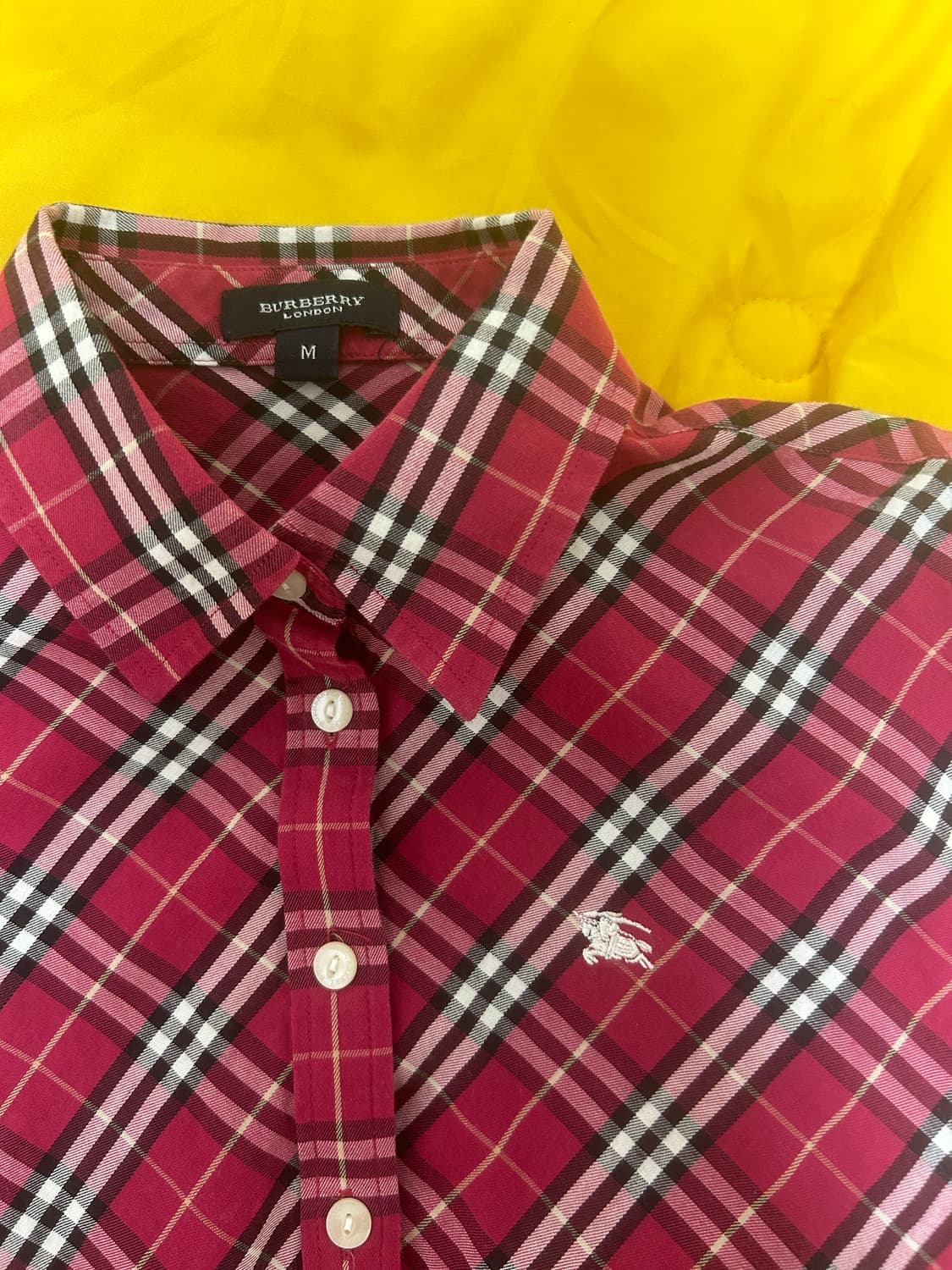 버버리 런던 반팔 체크 셔츠 M 상품이미지2