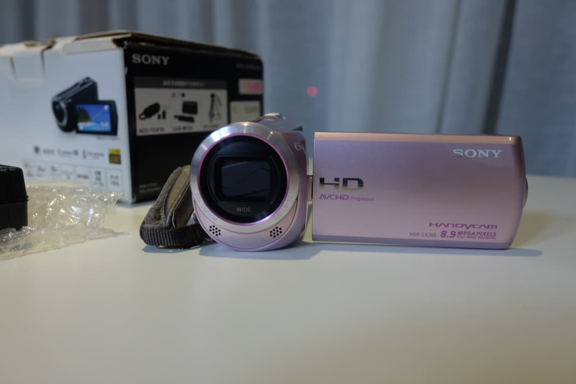 🎀 풀박) Sony HDR-CX390 사쿠라 핑크 빈티지 캠코더 🎀 상품이미지2
