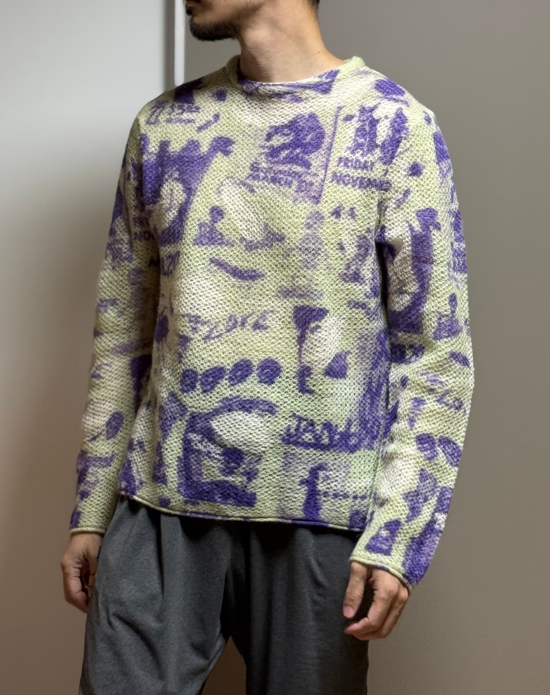 Acne Studios 아크네 퍼플 프린트 스웨터 상품이미지6