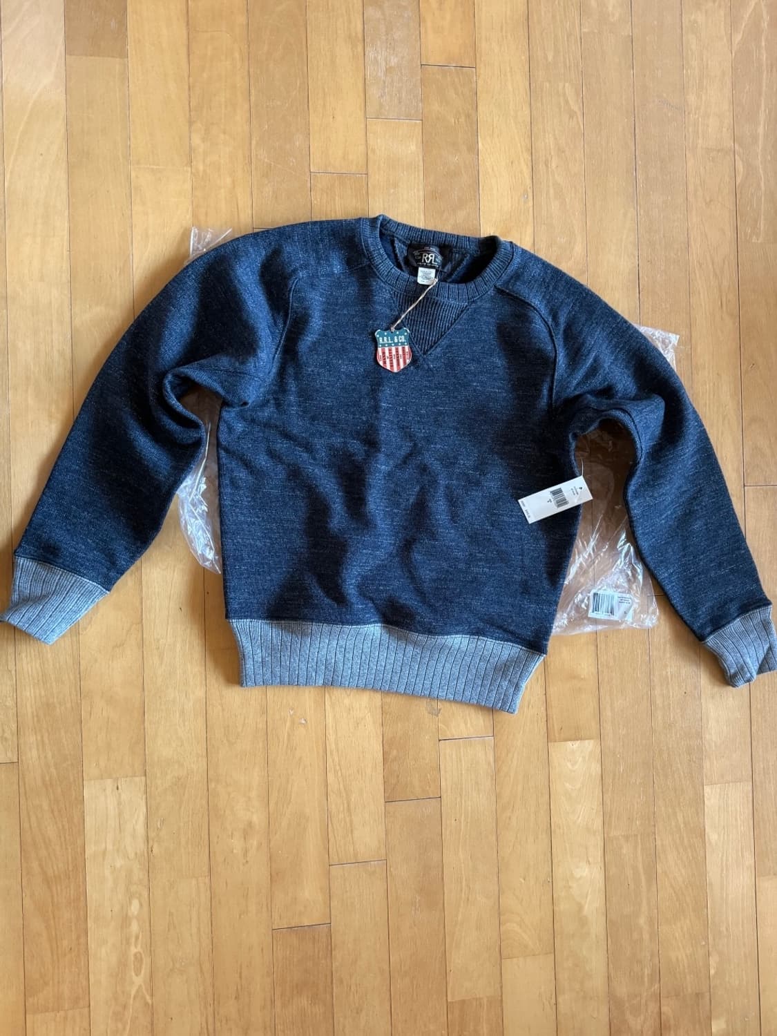 RRL made in USA 코튼-울 크루넥 스웻셔츠 상품이미지2