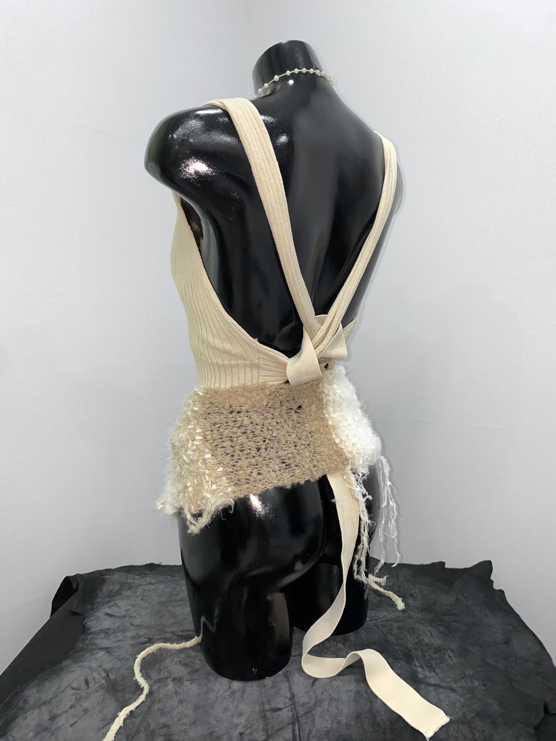 Back-Cross Rib Knit Tank Top 상품이미지4