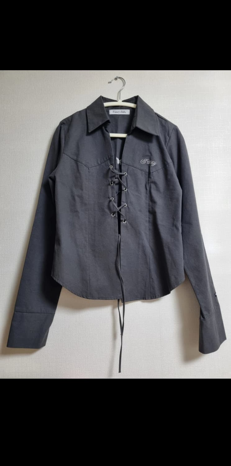 네스티팬시클럽 웨스턴 셔츠 차콜 상품이미지3