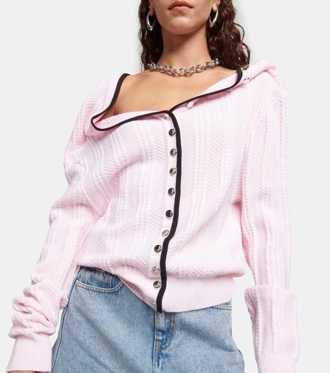 정품 와이프로젝트 후드 가디건 핑크 xs 상품이미지1