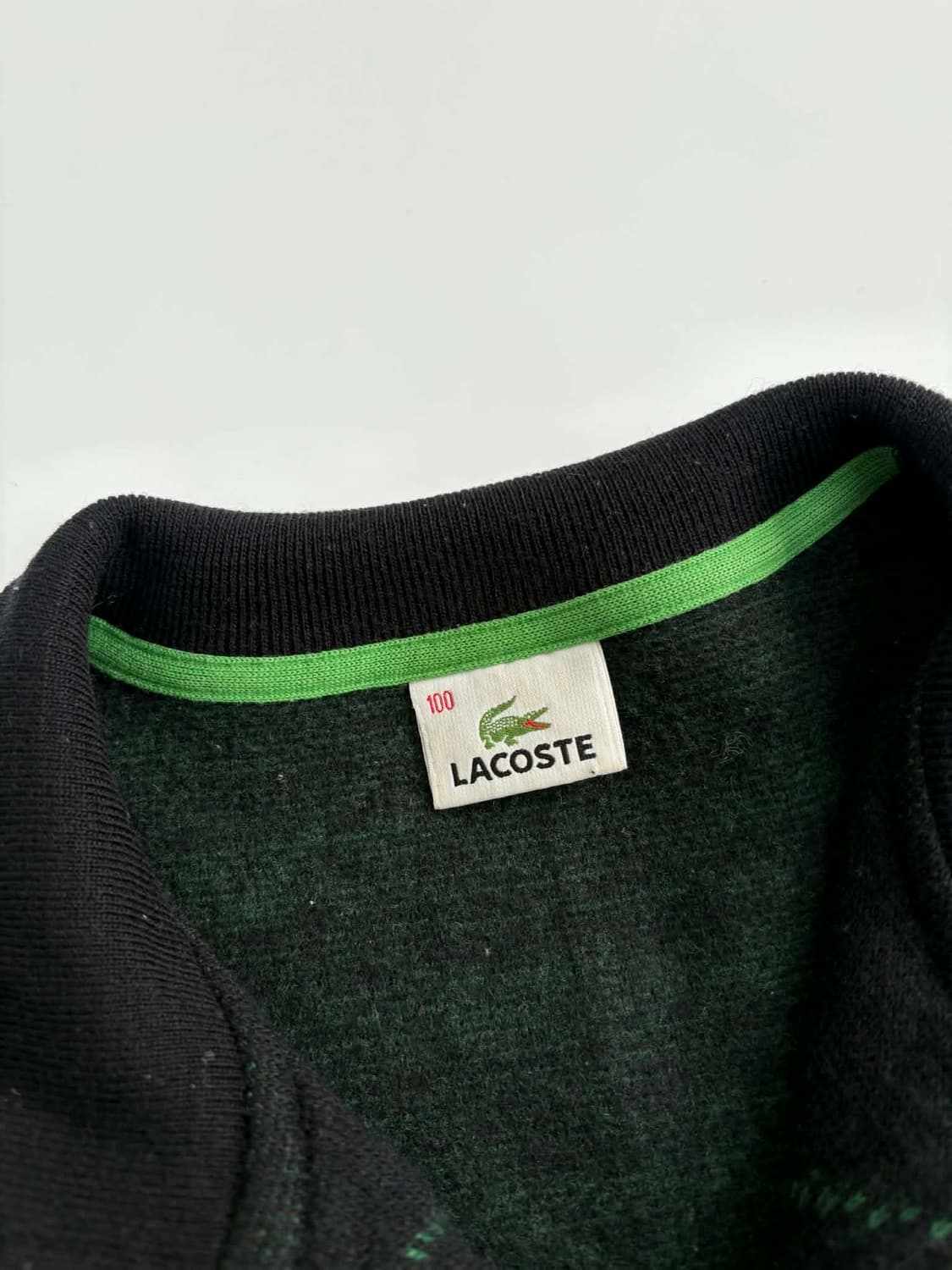 [100] 라코스테 아가일 집업 울 니트 가디건 상품이미지4