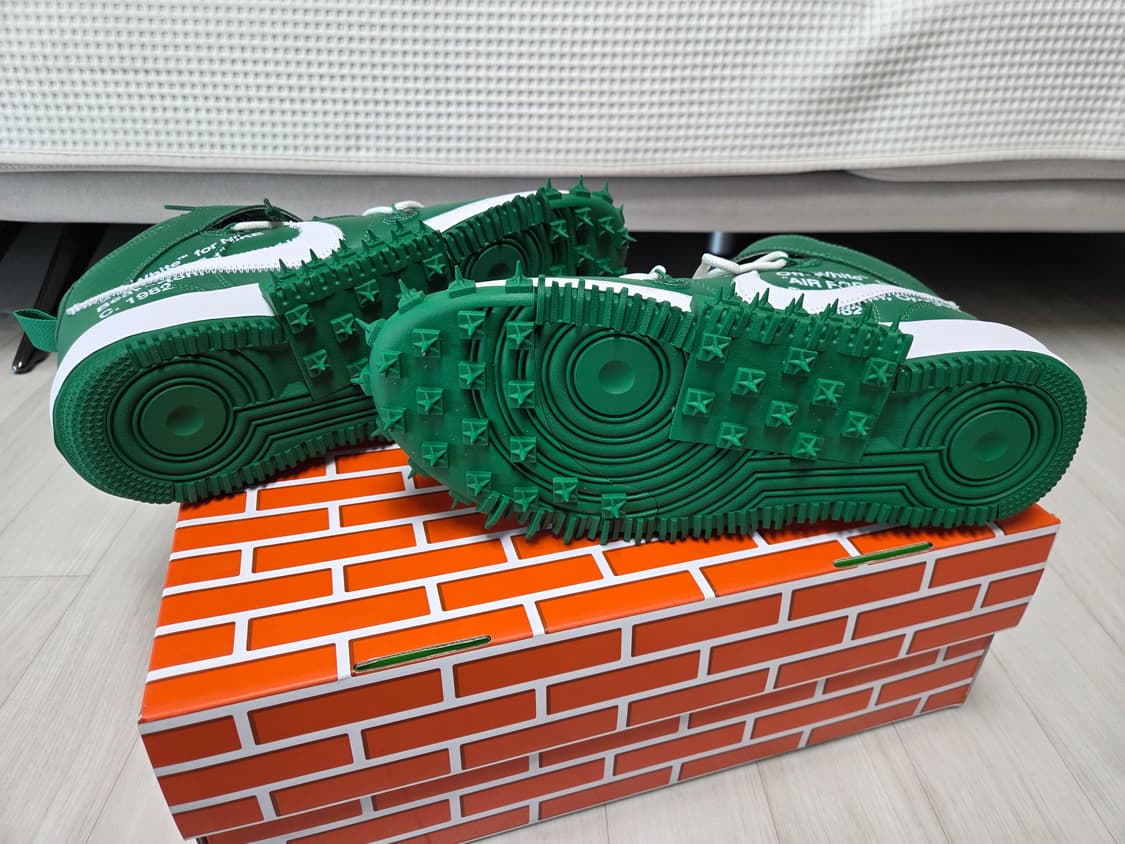 나이키 X 오프화이트 에어포스1 파인 그린 [280,새상품]  상품이미지5