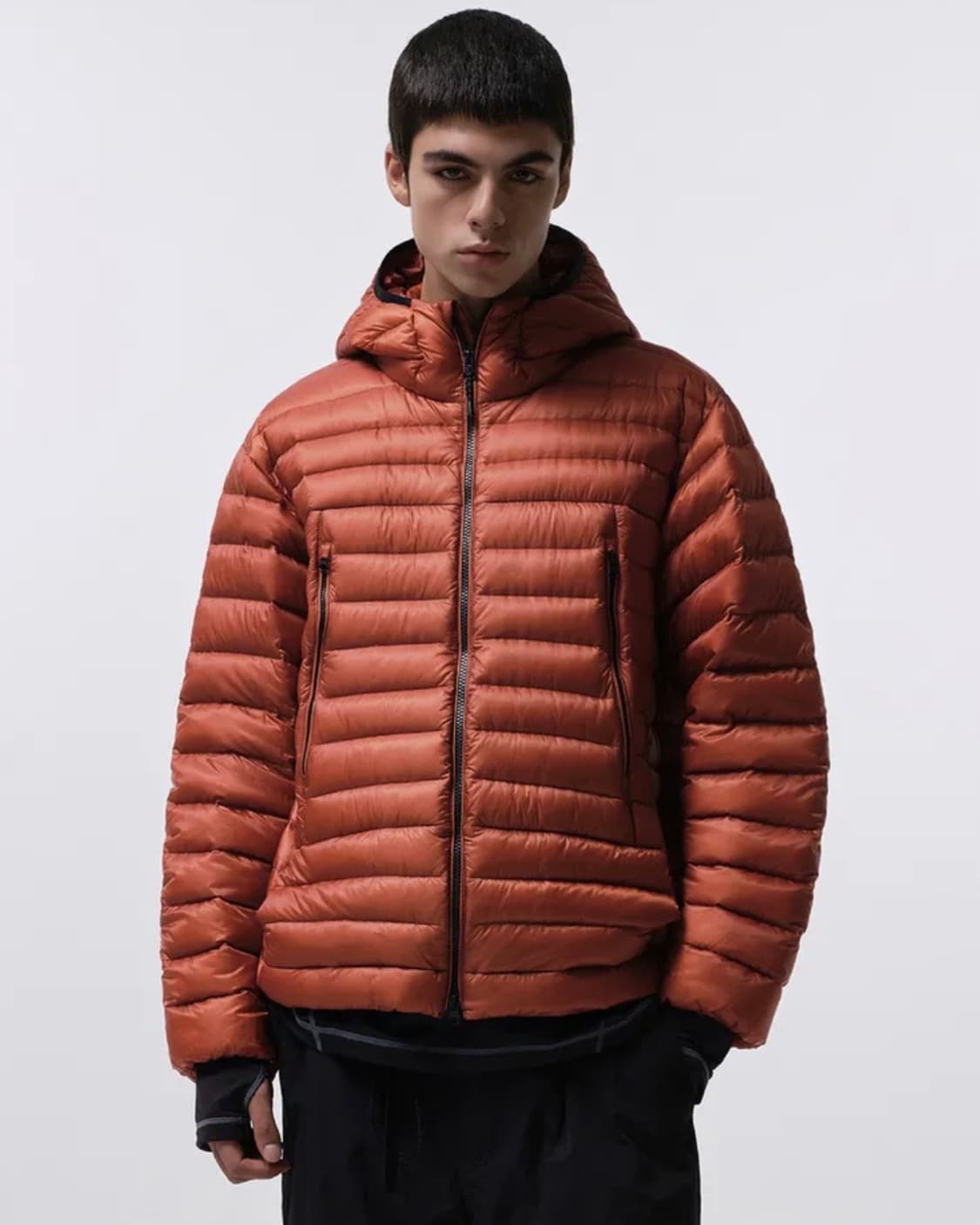 무신사스탠다드/ 시티 레저 시어 립스탑 후디드 라이트 다운 재킷/ XXL 상품이미지3
