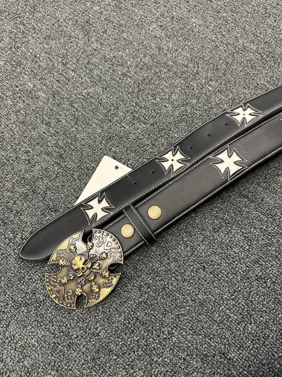 빈티지 웨스턴 버클 가죽벨트 블랙 상품이미지2