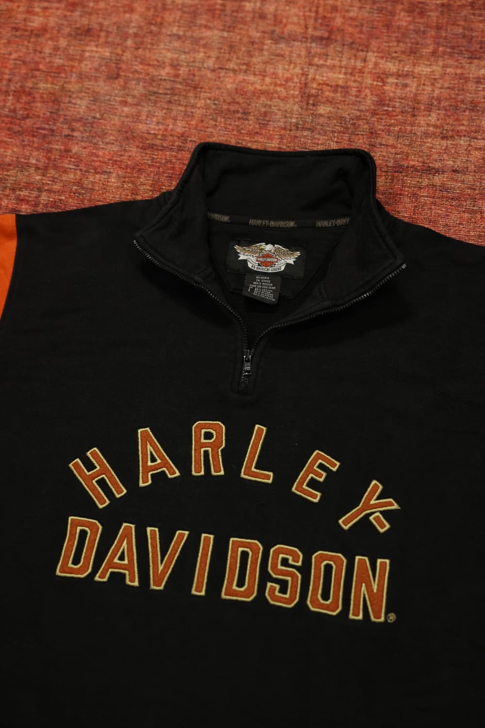 할리데이비슨 컬러블록 하프집업 스웻 판매 상품이미지5