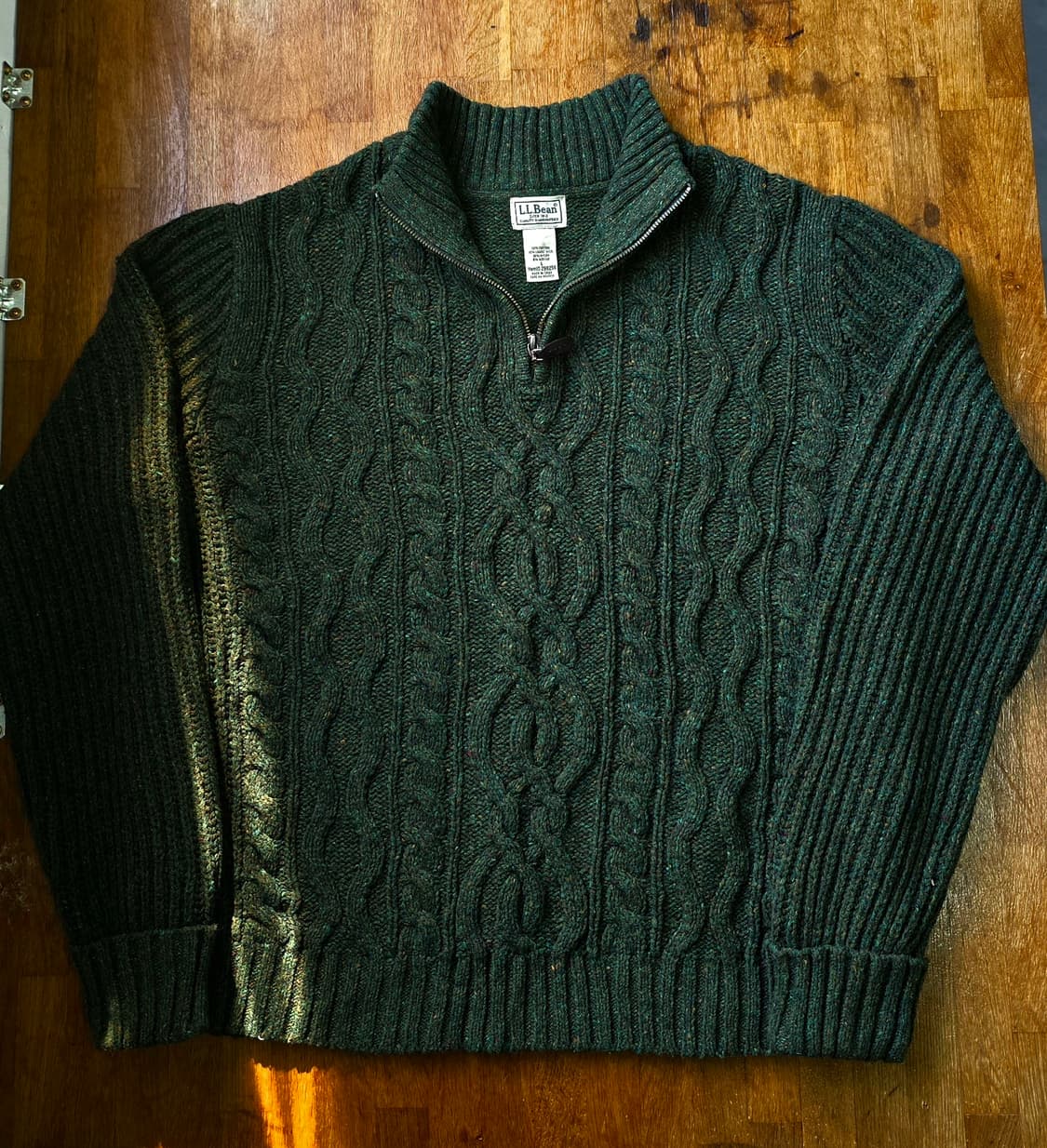 L.L.BEAN 울 니트 다크 그린 L ~ Xl 싸이즈 상품이미지1