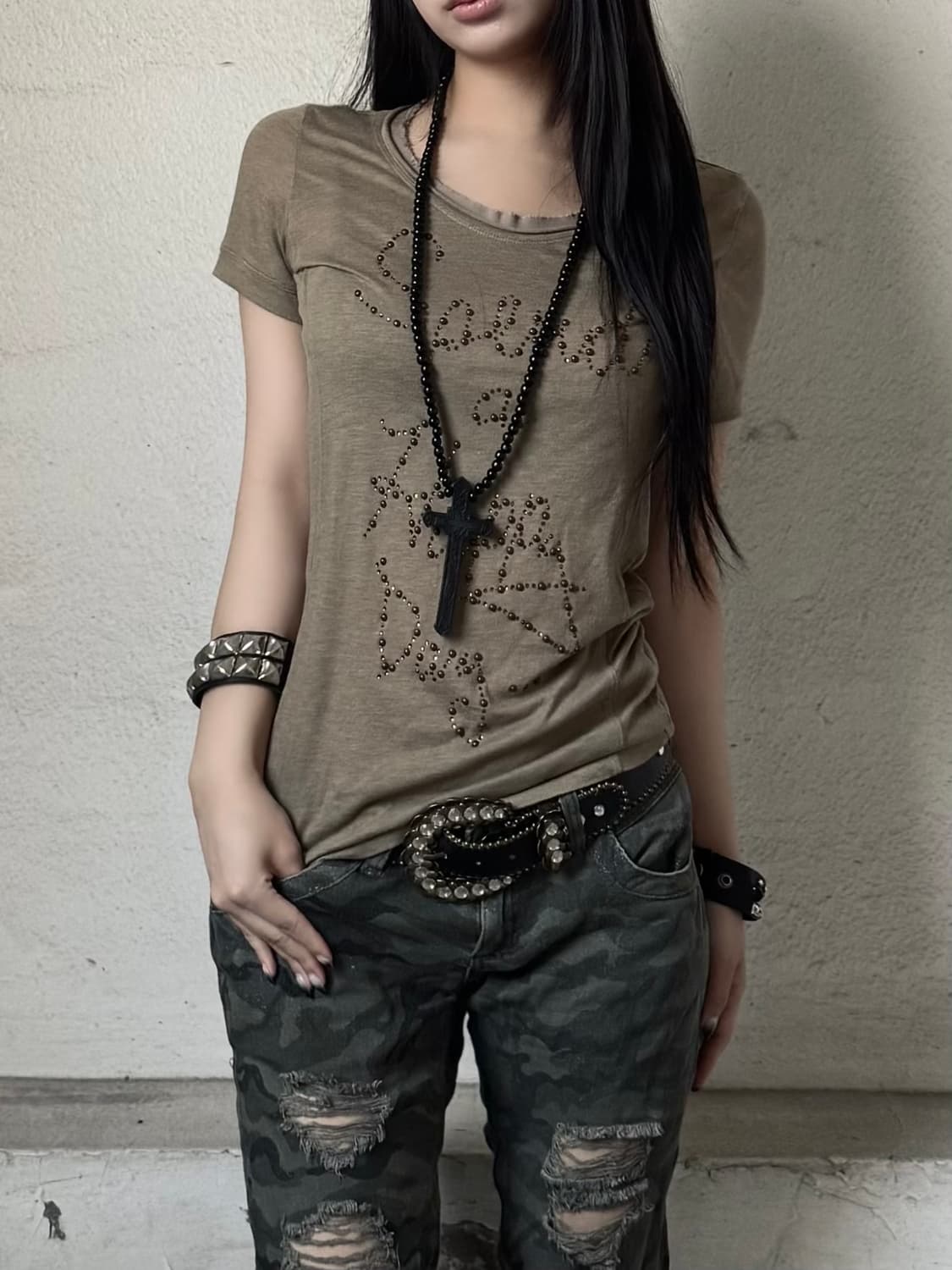 Brown vintage top 상품이미지1