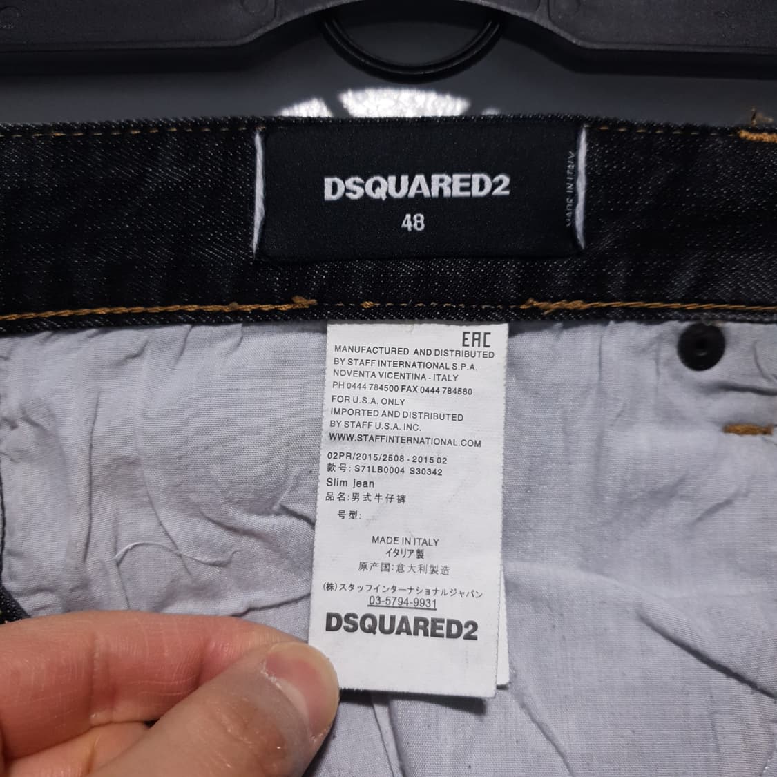 디스퀘어드2 타이디 바이커 흑청 페인팅 데미지 데님 팬츠 청바지 34 상품이미지5